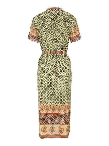 Saloni Vicki Dress in Myrtle Mosaic