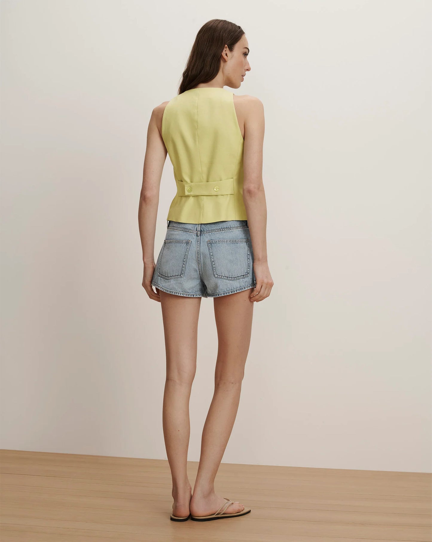 Veronica Beard Hartwell Tailored Vest in Pistachio