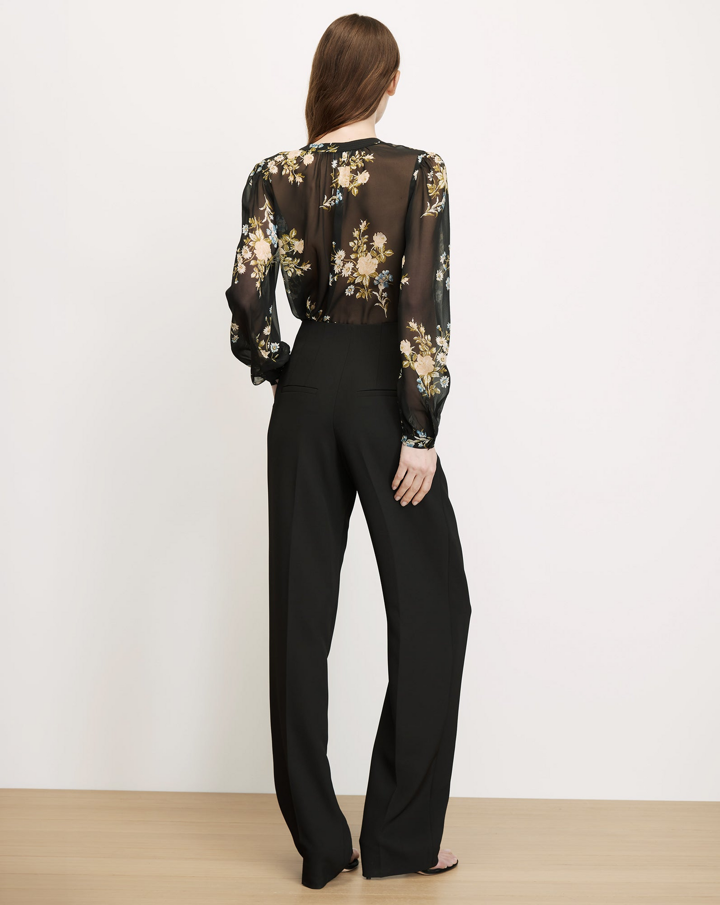 Veronica Beard Ashlynn Silk Blouse in Black Multi