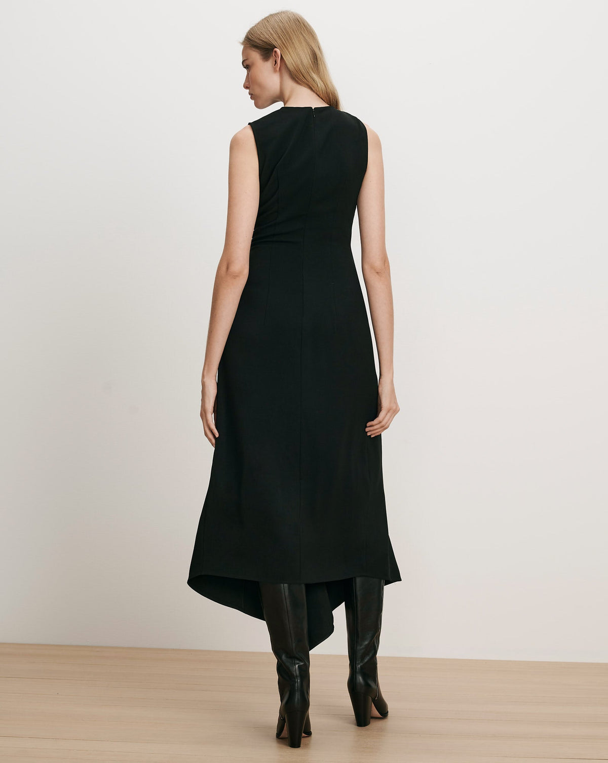 Veronica Beard Freja Brooch Midi Dress in Black