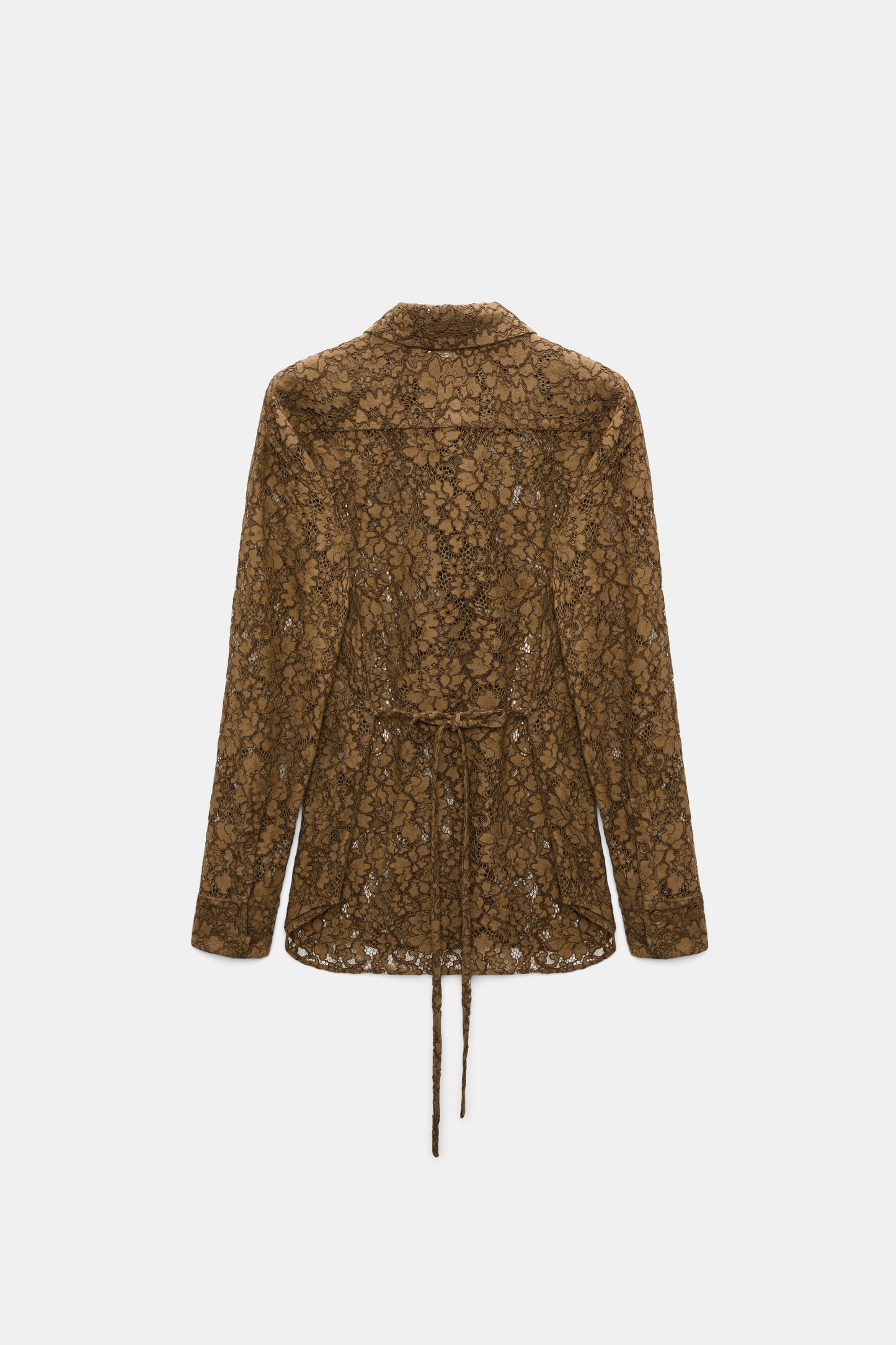 Dorothee Schumacher Powerful Lace Blouse in Porcini