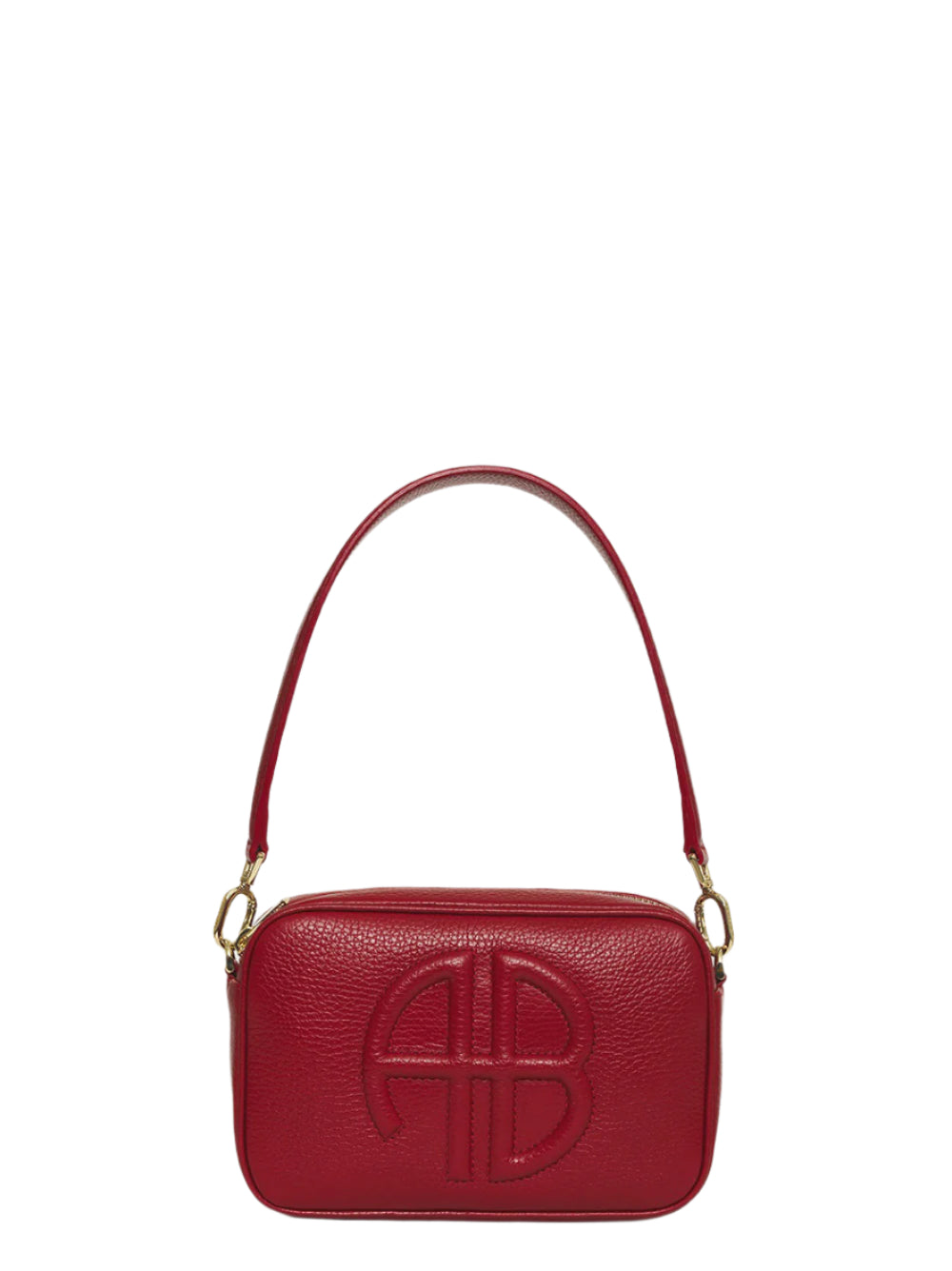 Anine Bing Lili Bag in Red Pebbled