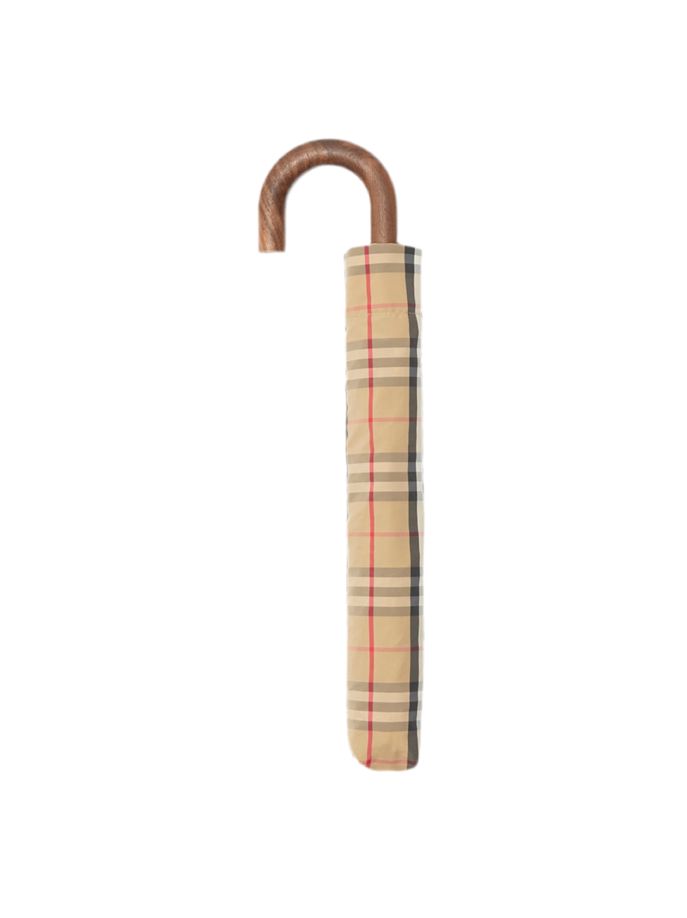 Burberry Check Folding Umbrella in Archieve Biege