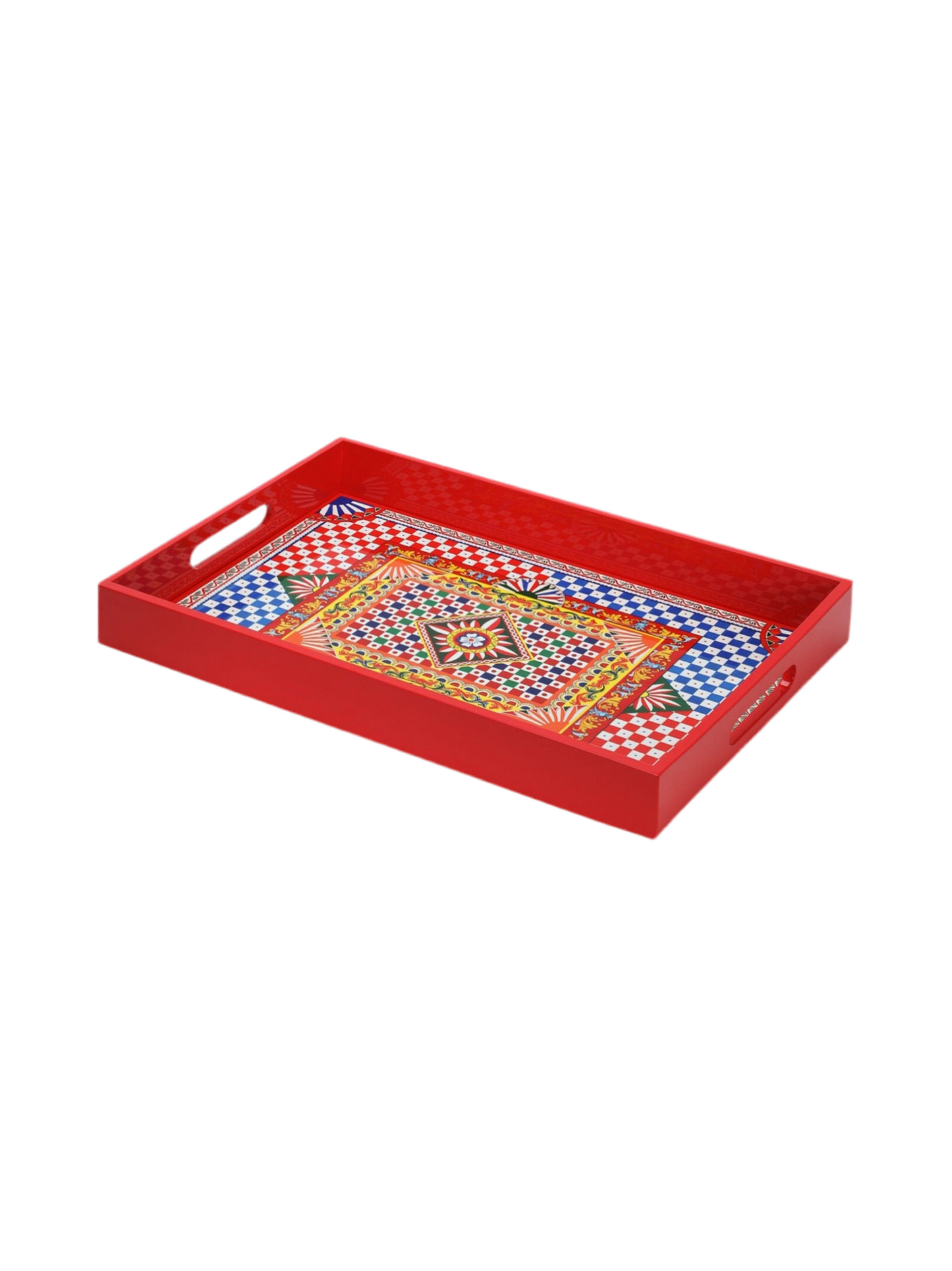 Dolce & Gabbana Casa Rectangular Tray in Carretto