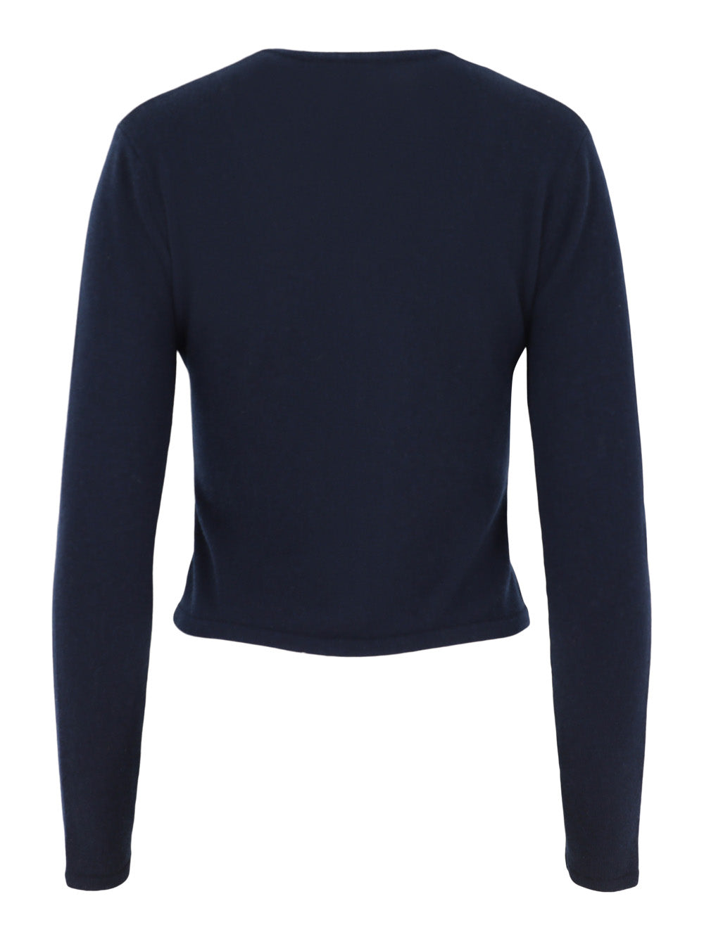 Autumn Cashmere Fitted High V Cardigan in Navy