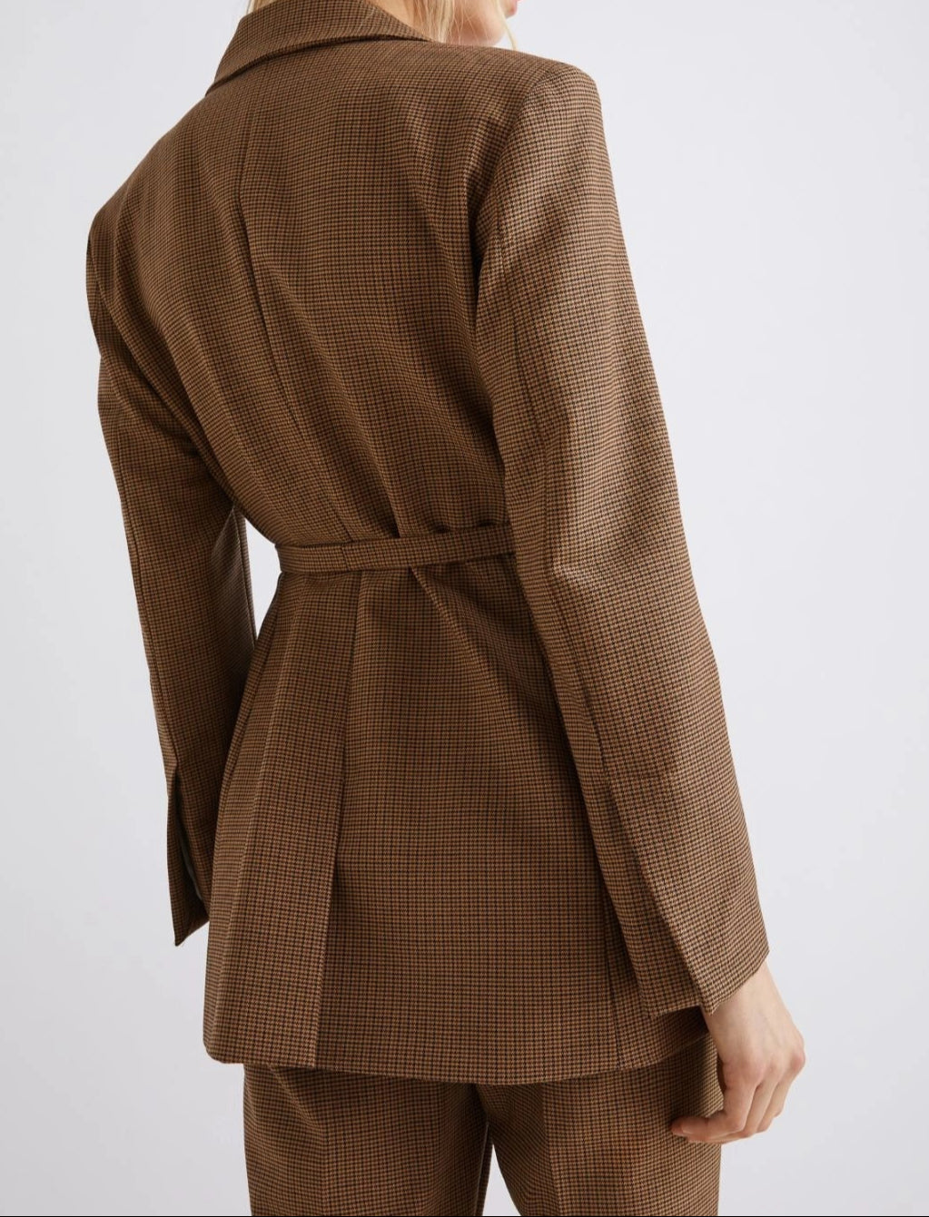 Marella Stretch Blazer in Camel Pied