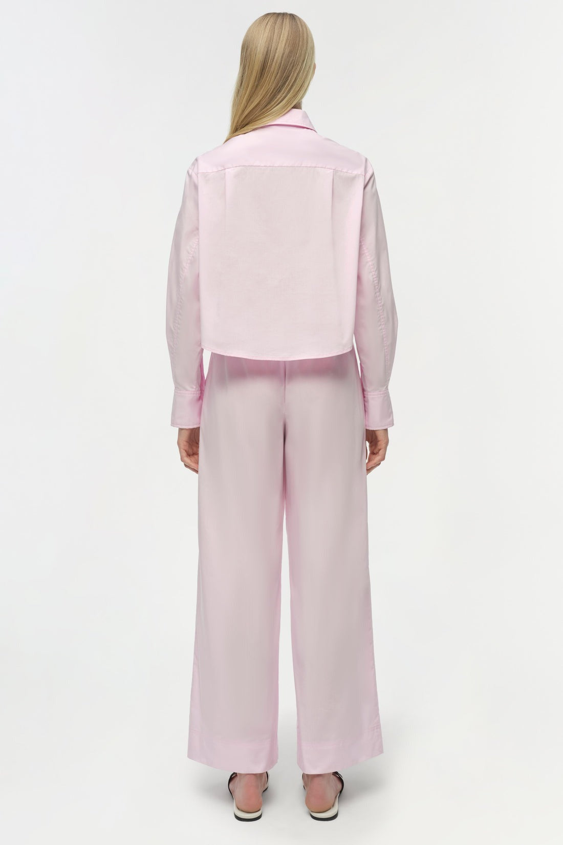 Simkhai Renata Cropped Button Down Shirt in Tulip