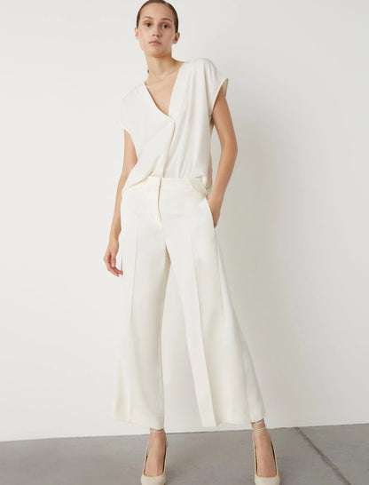 Marella Grace Trouser in Wool White