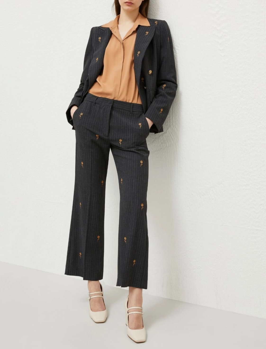 Marella Teglia Trousers in Dark Grey