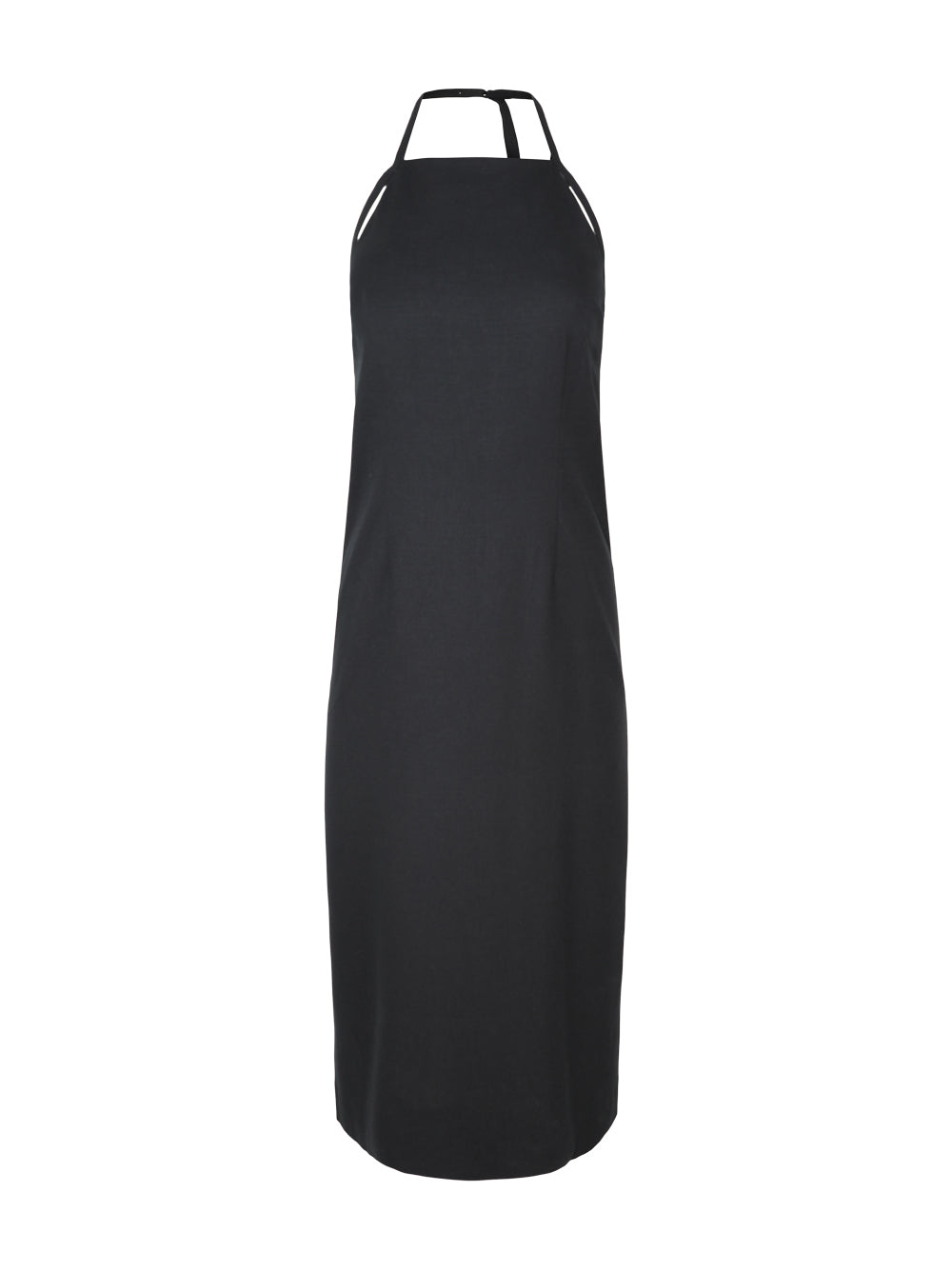Vince Apron Halter Dress in Black Vince Apron Halter Dress in Black