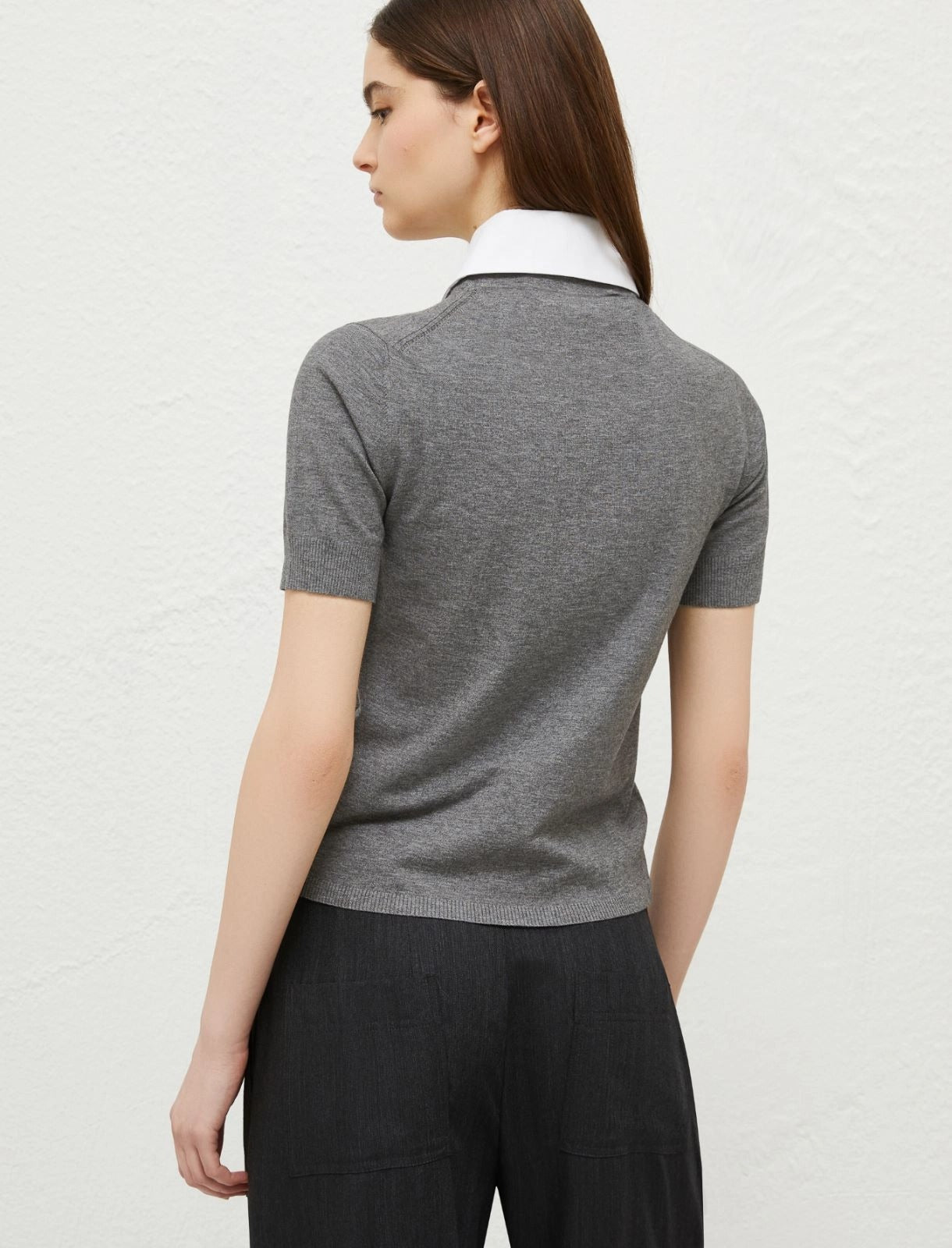 Marella Baba Sweater Top in Melange Grey