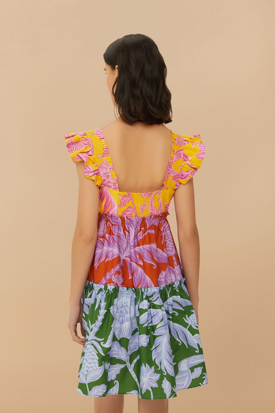 Farm Rio Mini Dress in Tropical Swing Mix