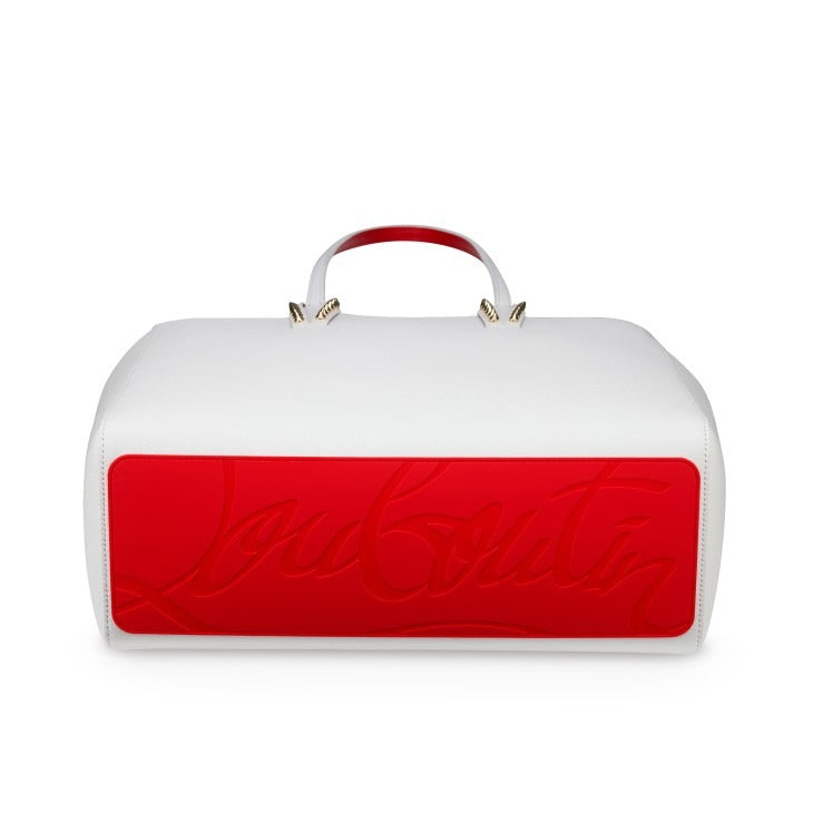 Christian Louboutin Cabata Soft Small Calf Empire in Bianco/Gold | In-Store Only