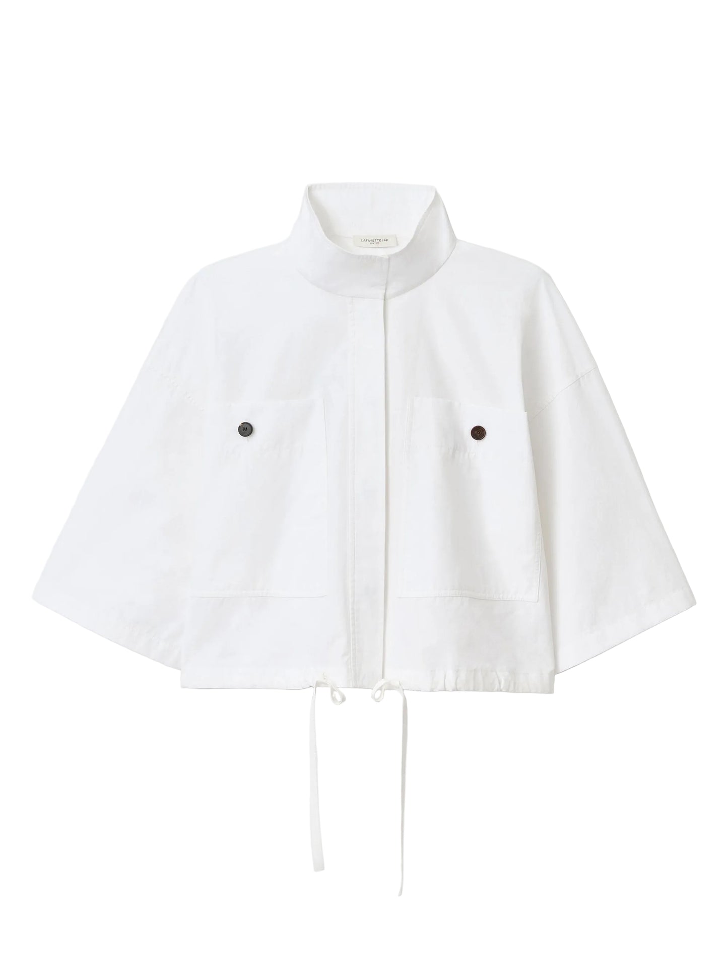 Ctn Poplin Stand Cllr S/S Shirt Jkt