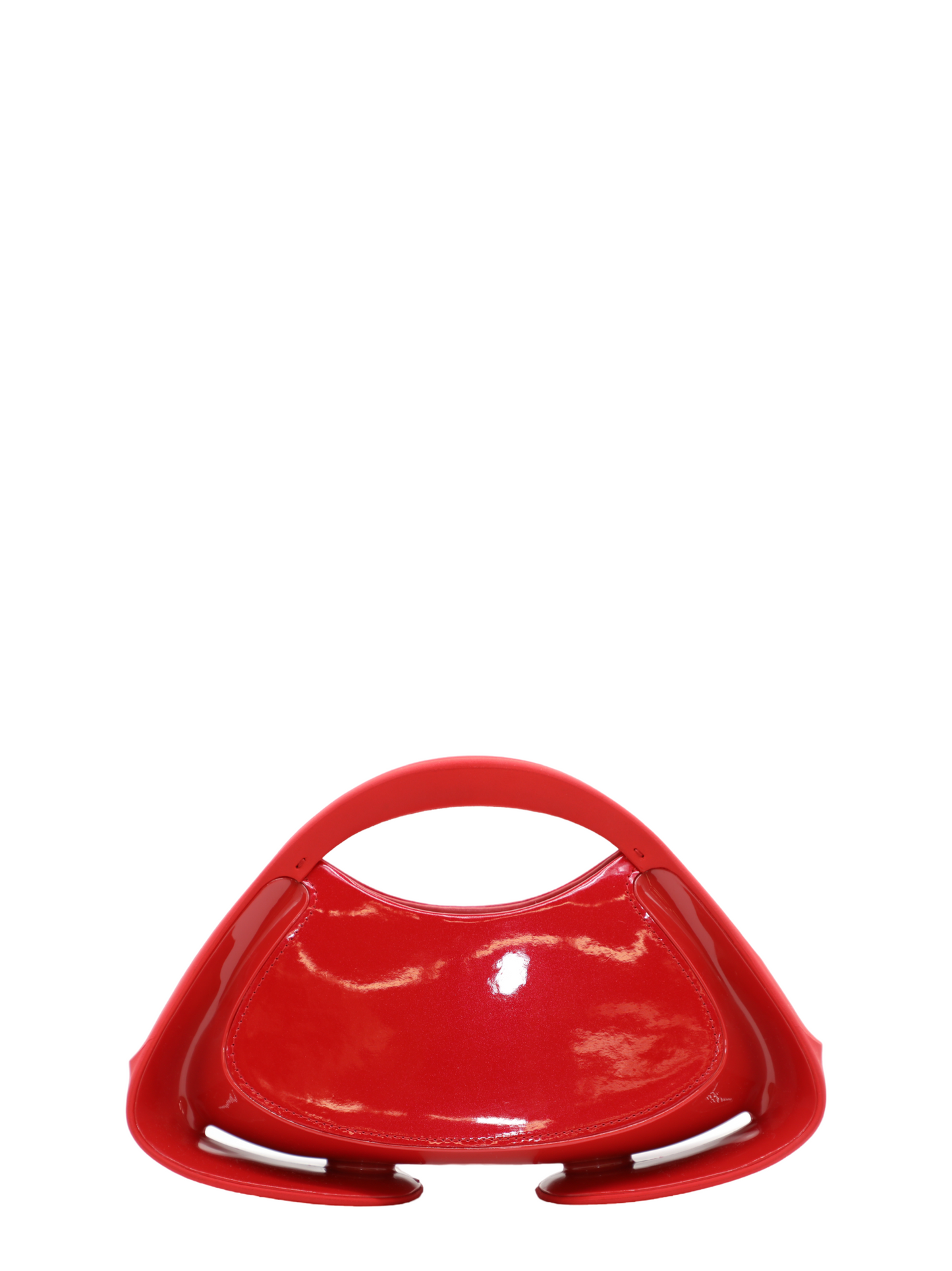 Balmain Jolie Madame Small-Lips Faux Leather in Rouge