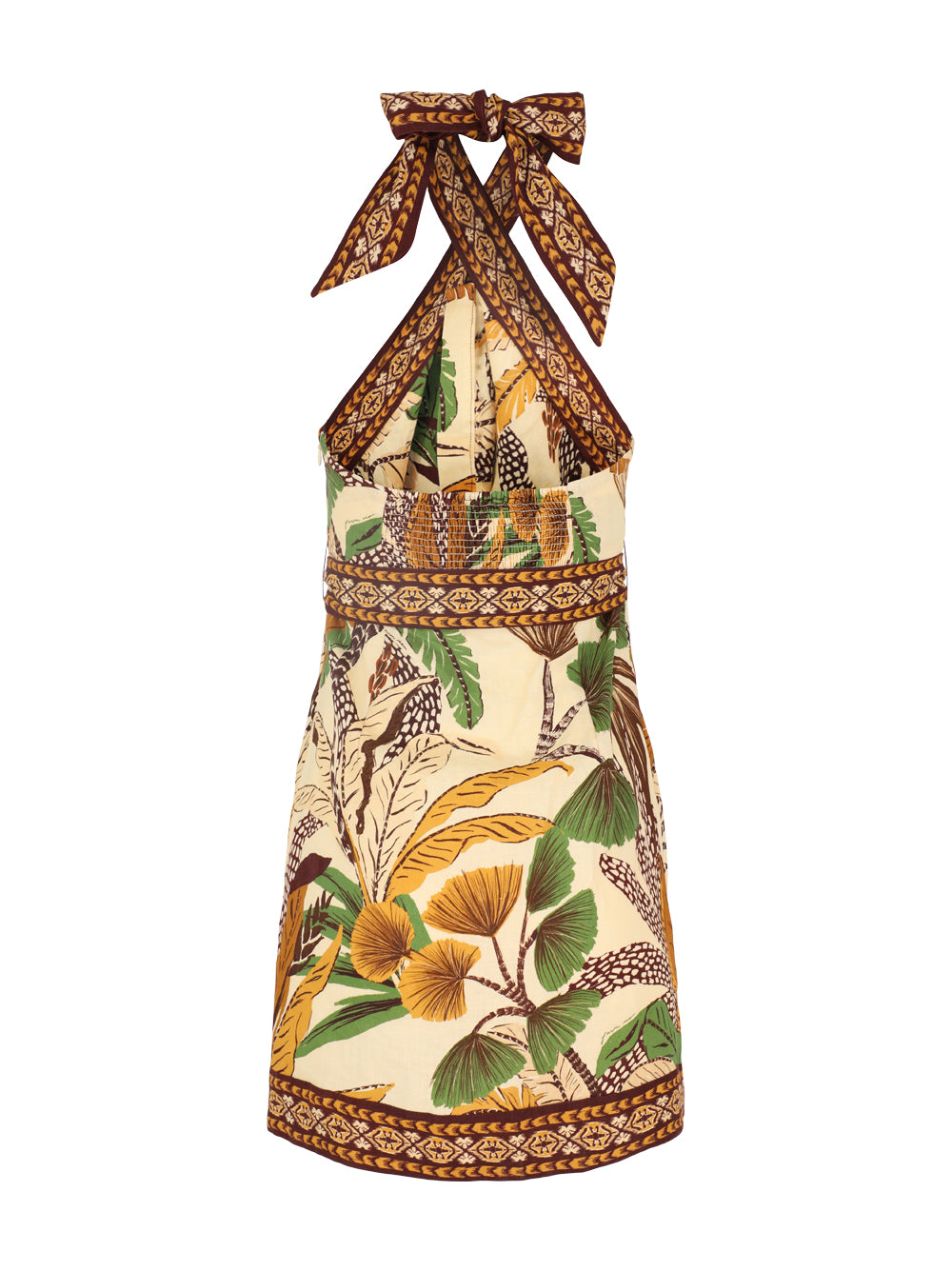Farm Rio Mini Dress in Foliage Sketch Sand