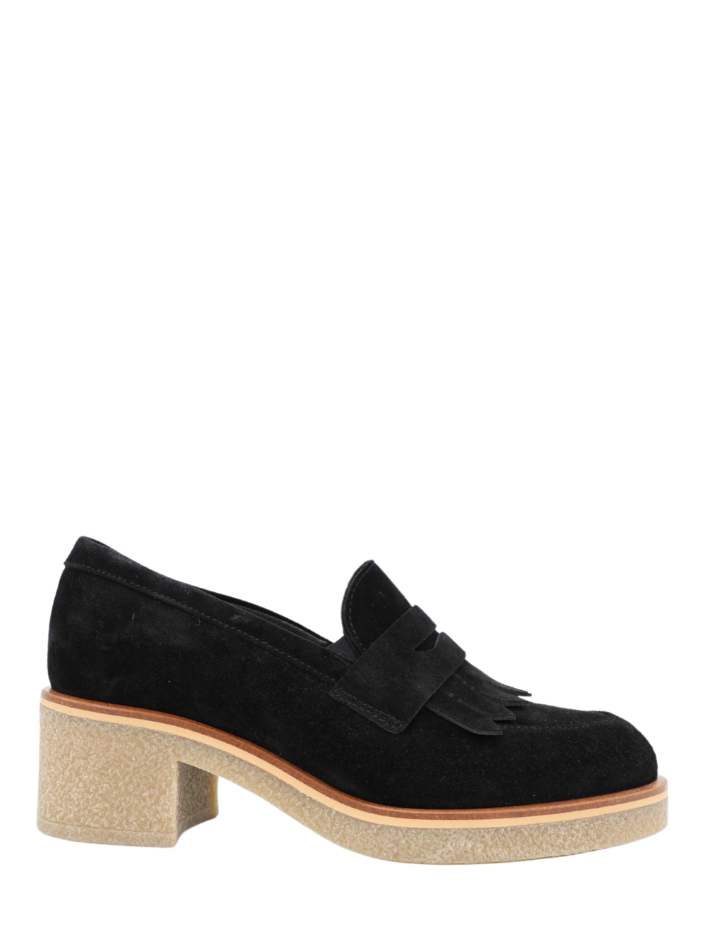 Ron White Sarina Suede Block Heel Loafer