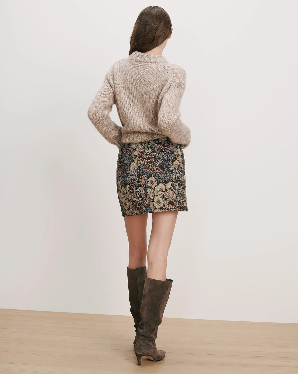 Veronica Beard Ohemia Skirt in Dark Eggplant Multi