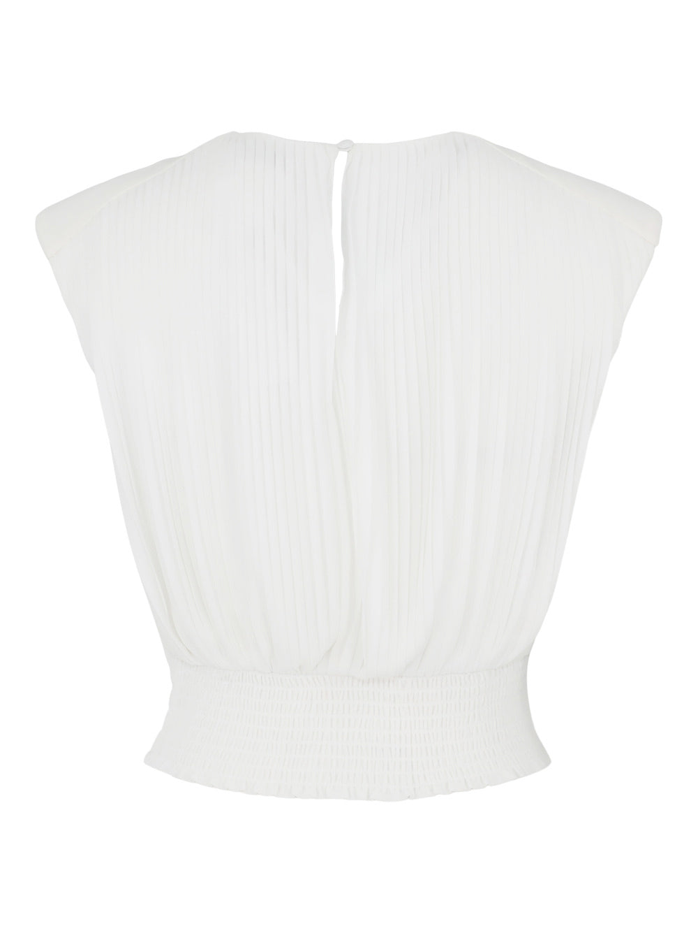 Simkhai Matilda Short Sleeve Cropped Top in Ivory