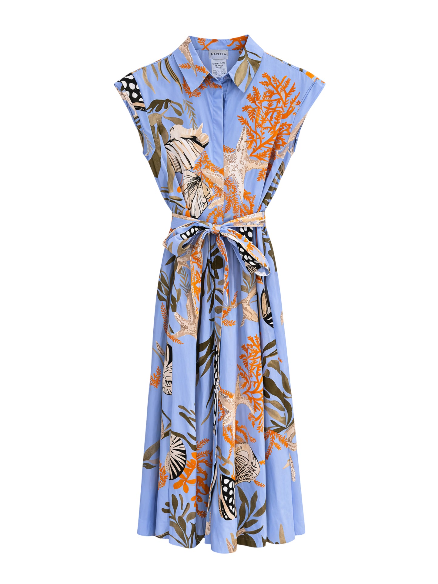 Poplin Midi Print Shirtdress