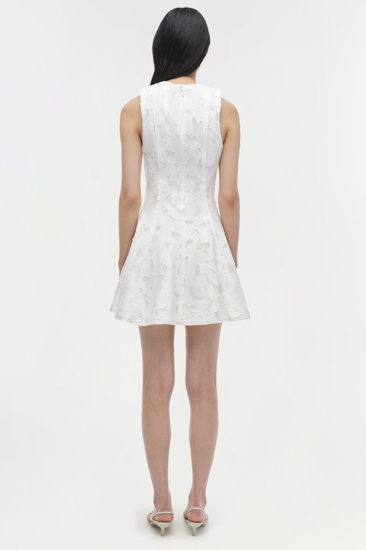 Simkhai Sylvia Jacquard Mini Dress in White