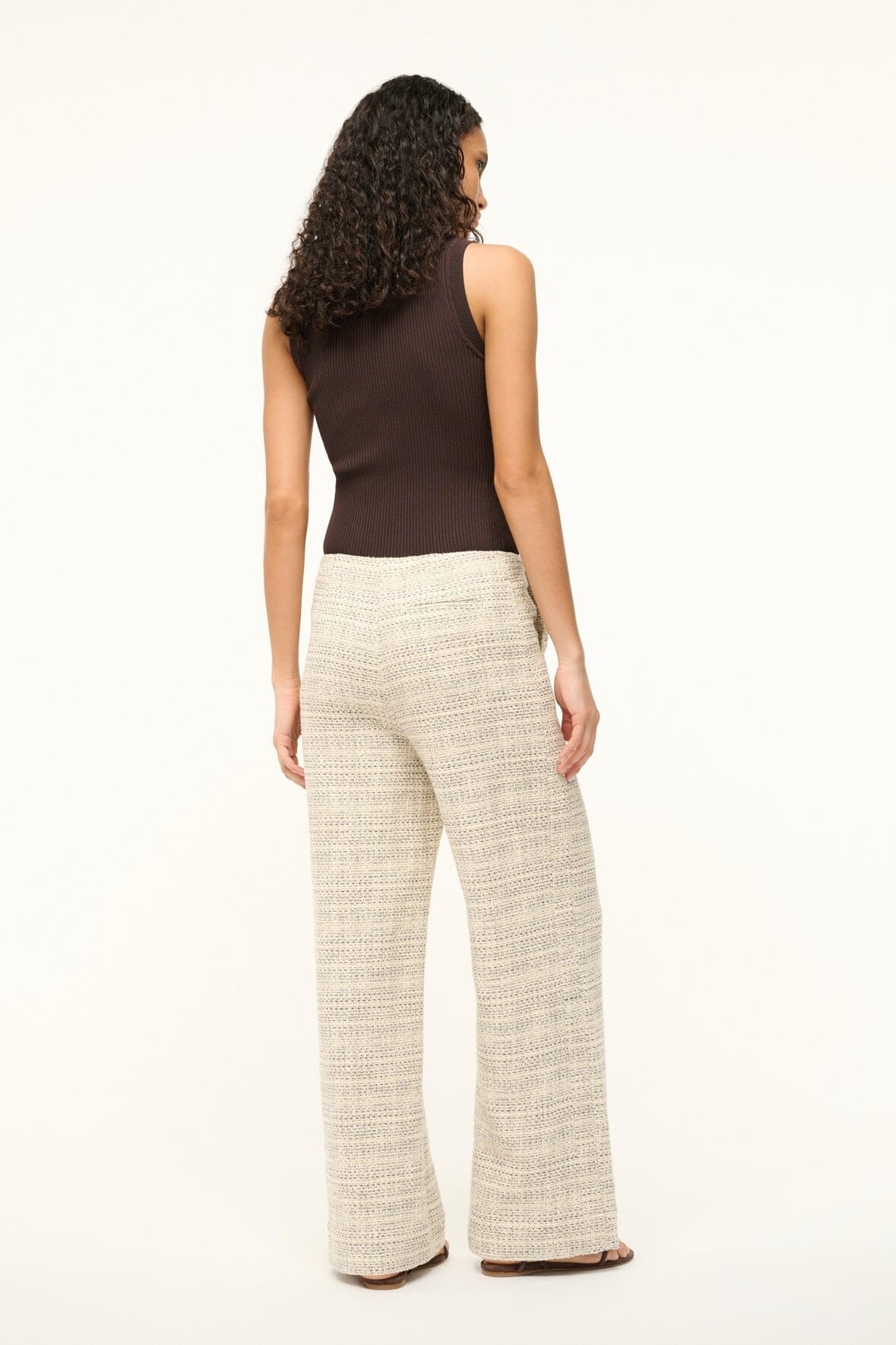 Staud Lilia Pant in Ivory Multi