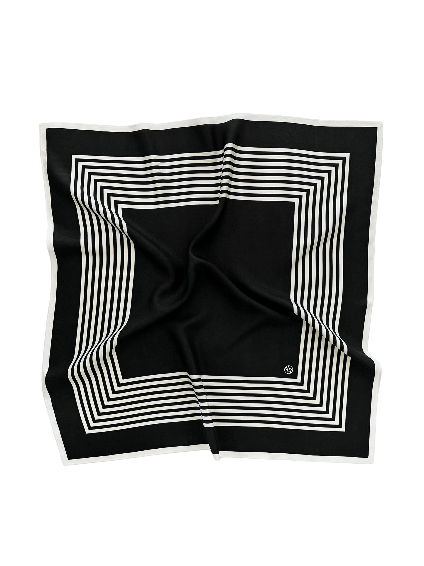 Lescarf No. 2 65 X 65cm in Black & Cream