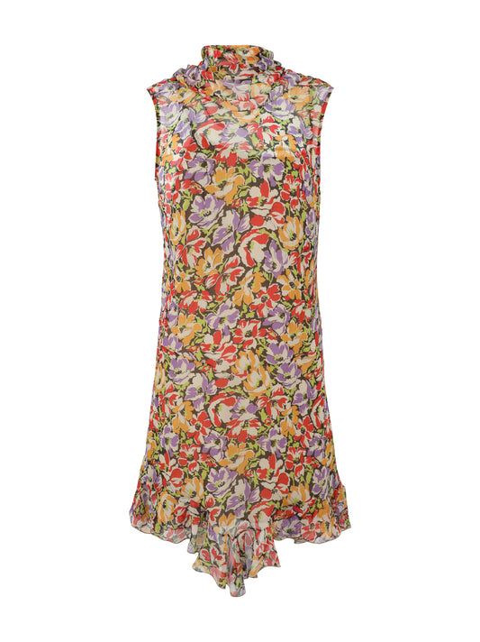 Stella McCartney Ultra Floral Print Ruffled Dress in Multi 8545