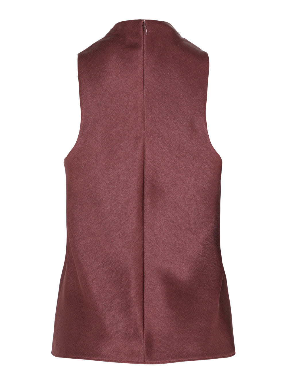 Vince Cowl Neck Bias Satin Top in Black Rose