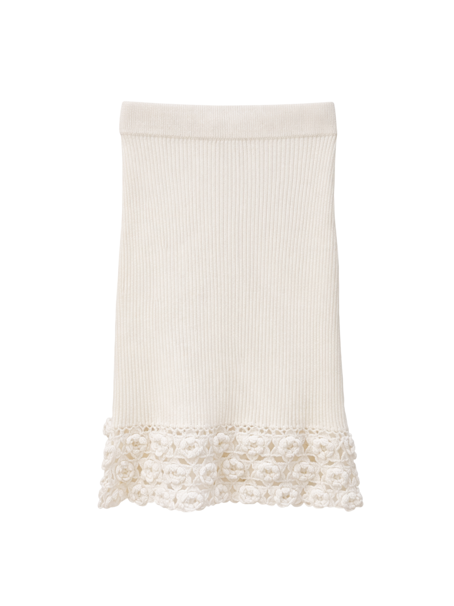 Fine Cotton Rib Crochet Skirt
