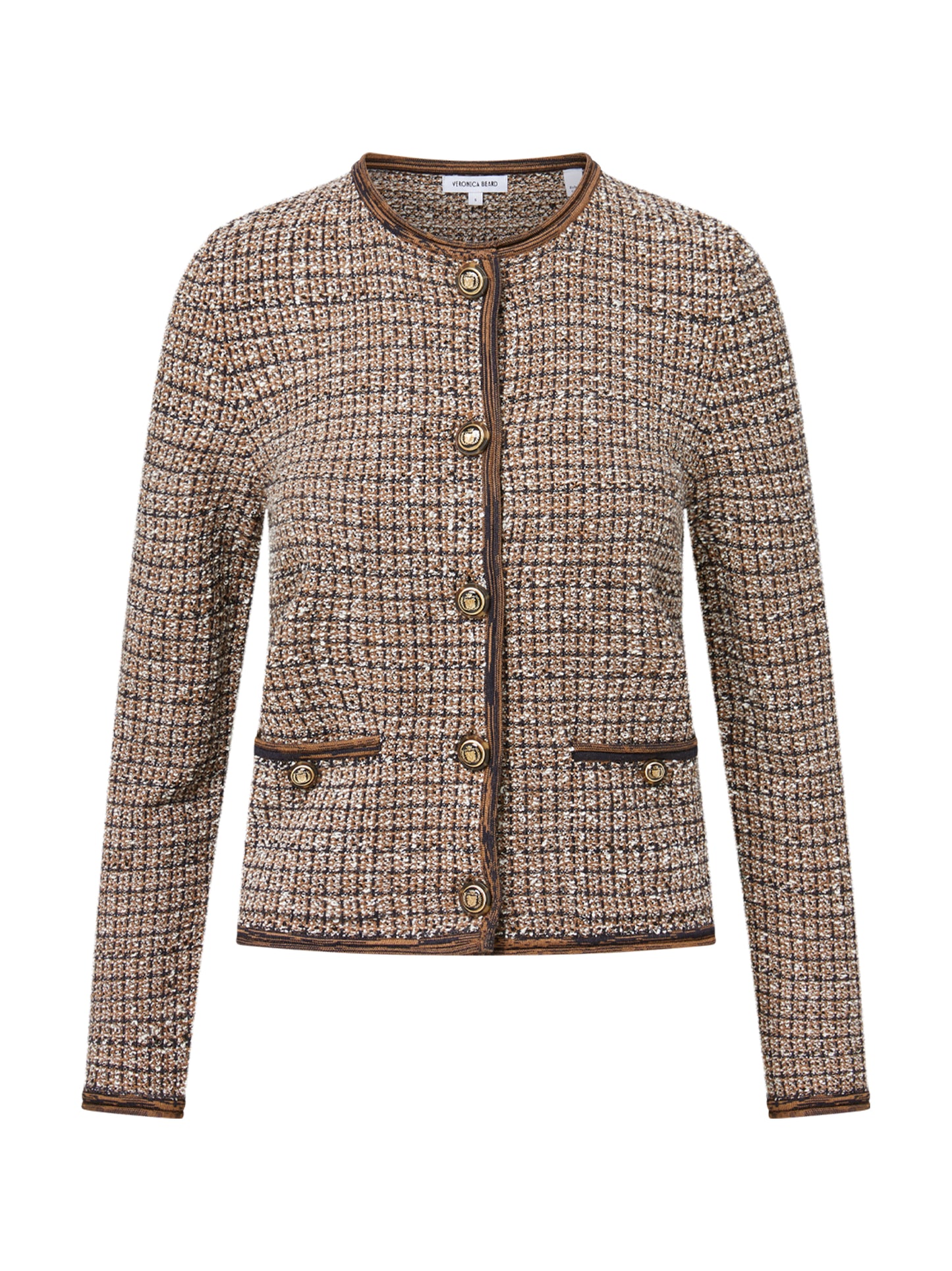 Veronica Beard Brisa Knit Jacket in Acorn Multi