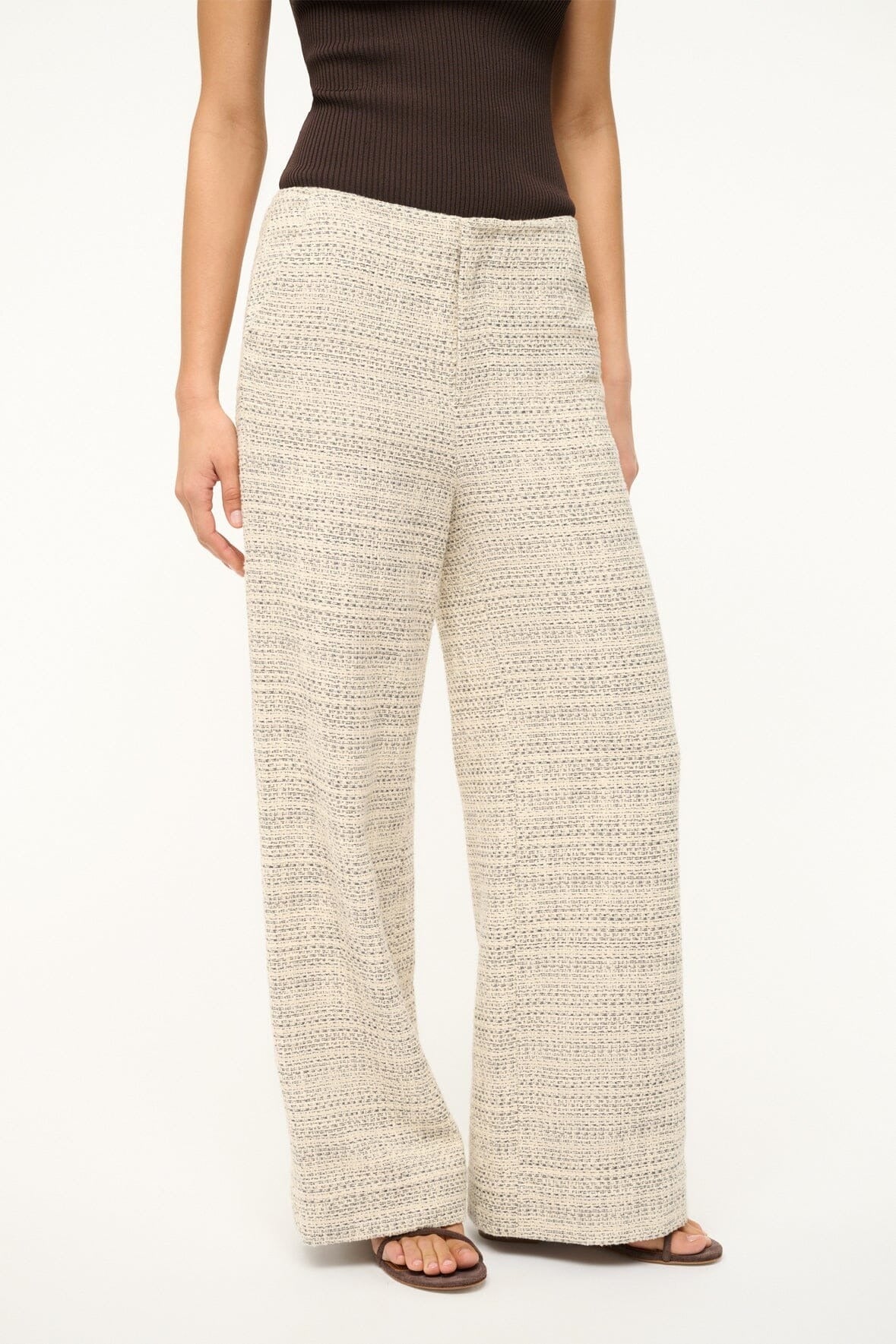 Staud Lilia Pant in Ivory Multi