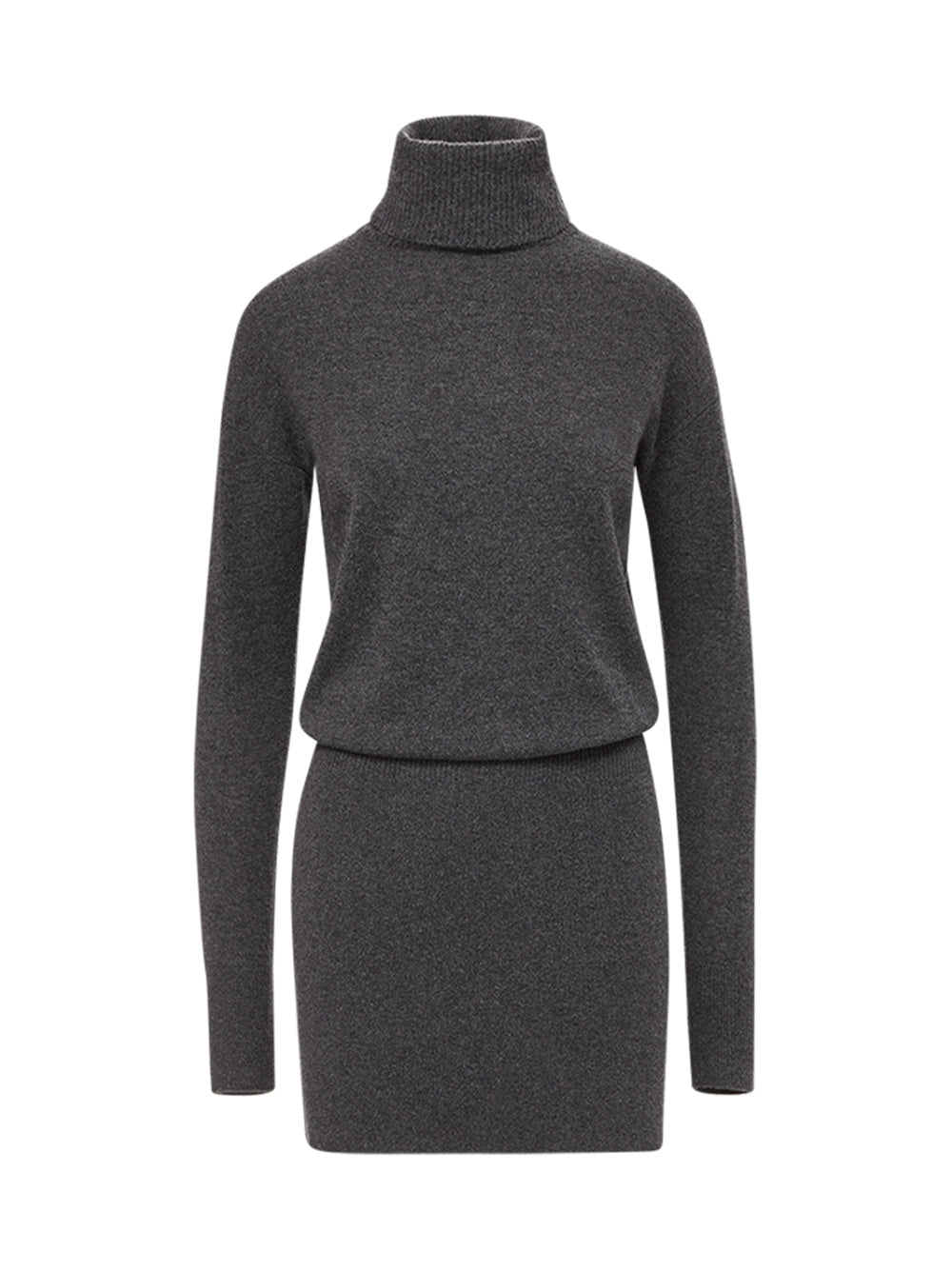 Veronica Beard Cassidy Turtleneck Mini Dress in Charcoal