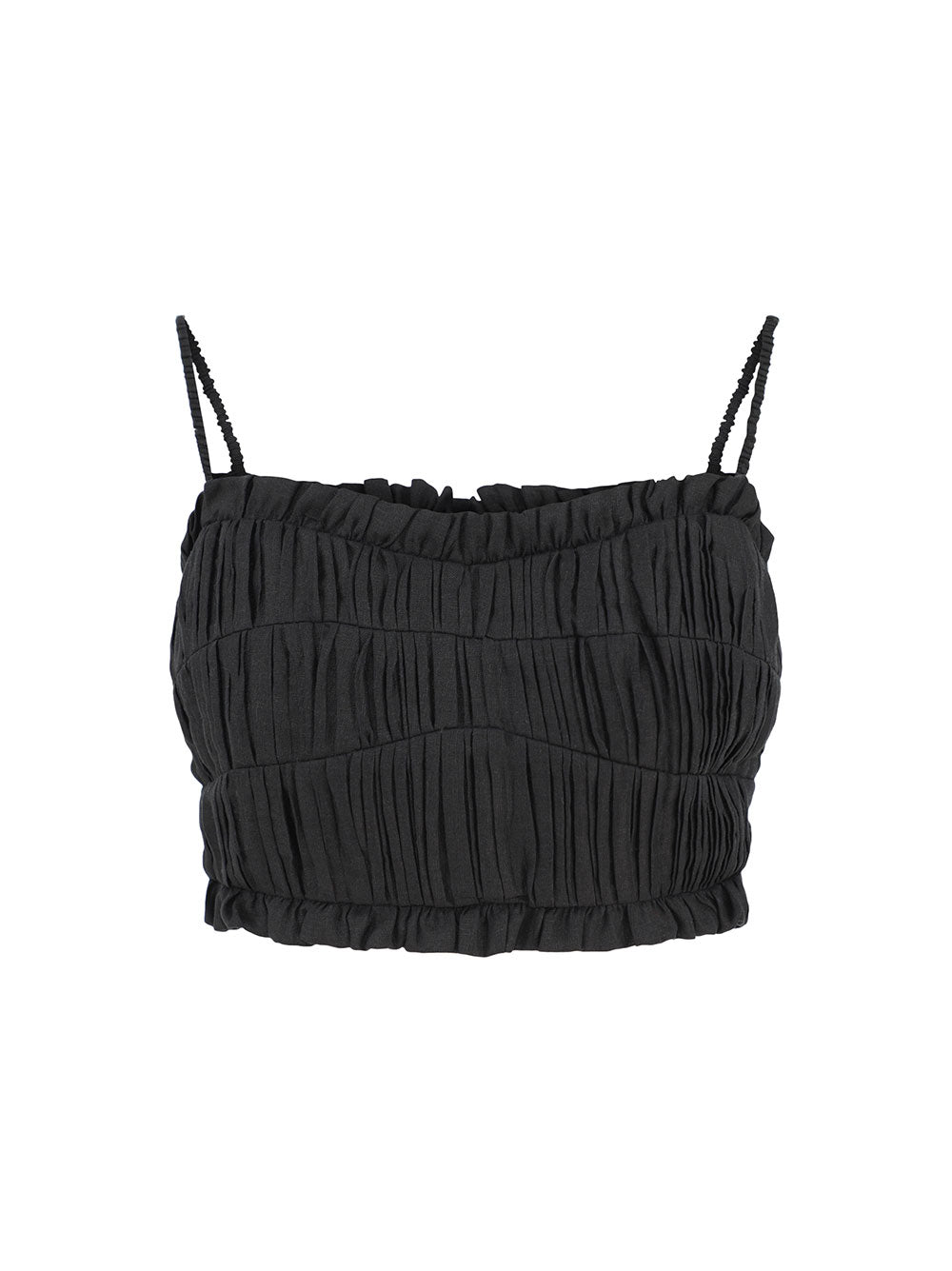 Cala de la Cruz Victoria Bralette Top in Caviar