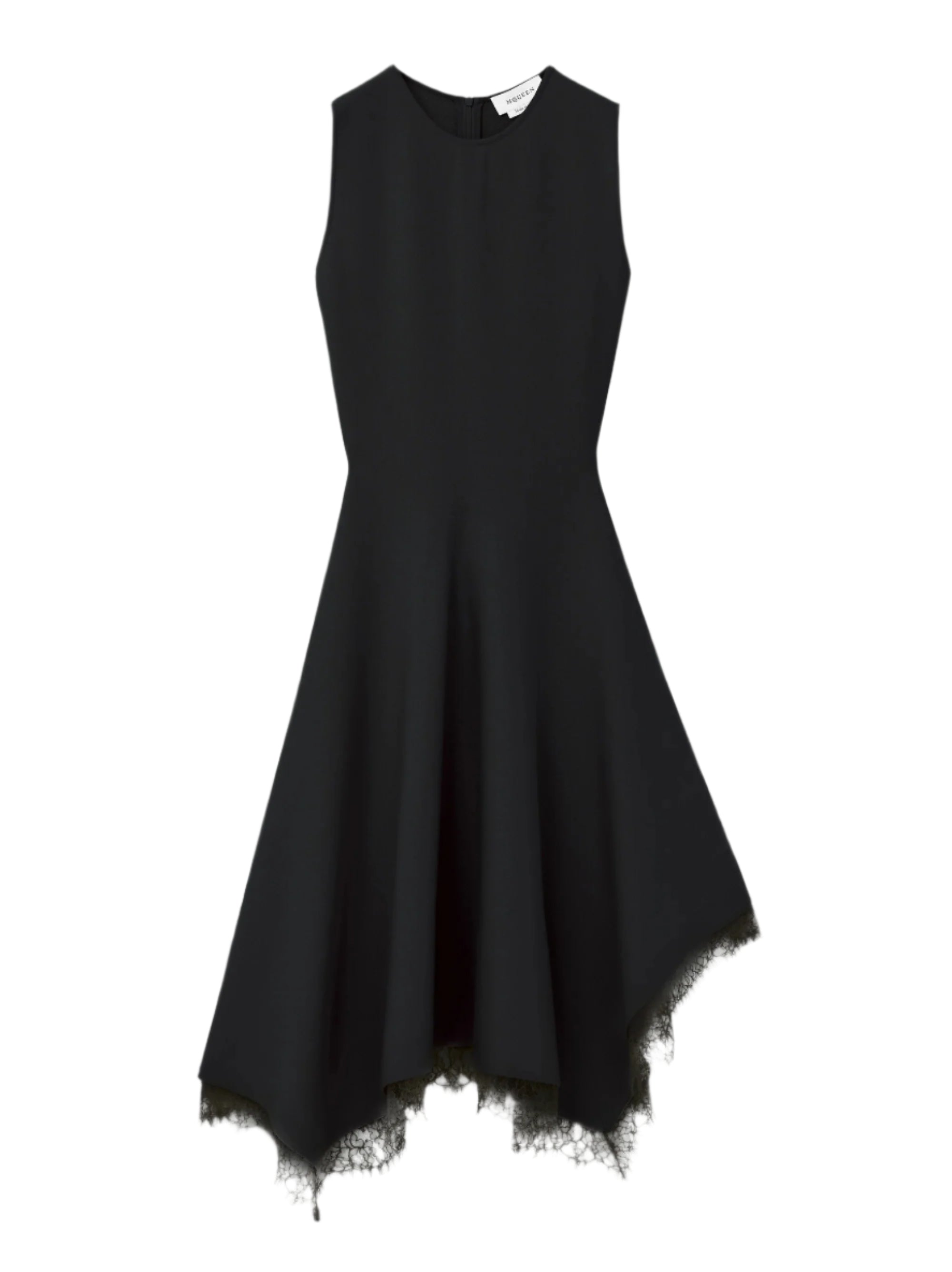 Alexander McQueen Lace Asymmetric Dress in Black – Leigh's of Breton Village