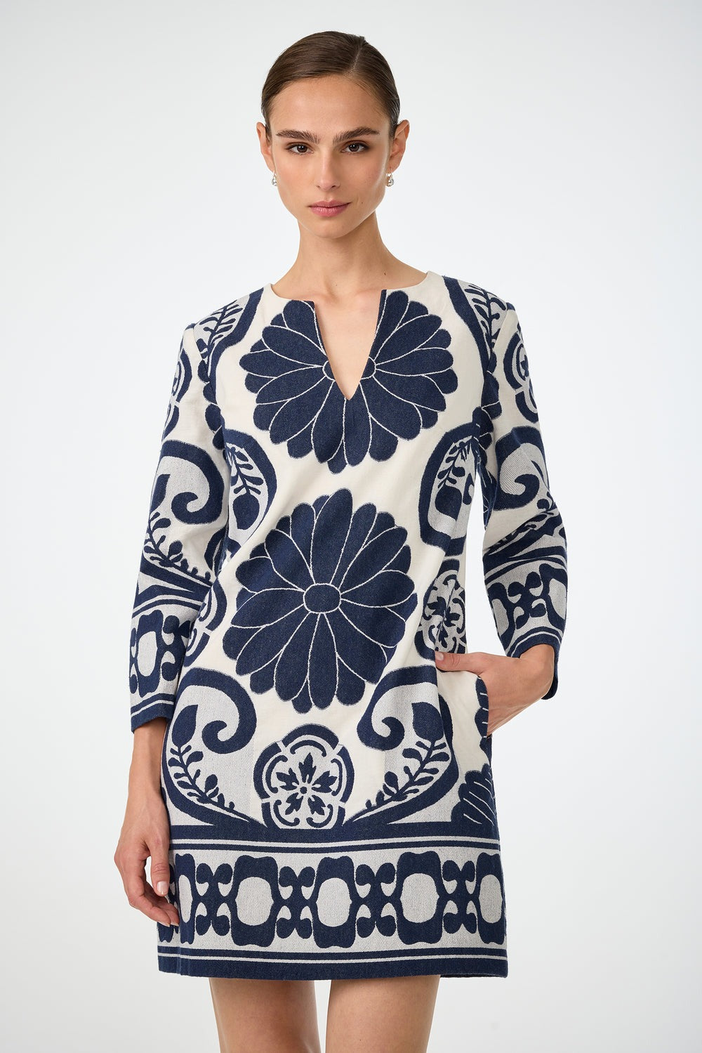 Trina Turk Amy 3/4 Sleeve Dress Fuyuko Fil Coupe