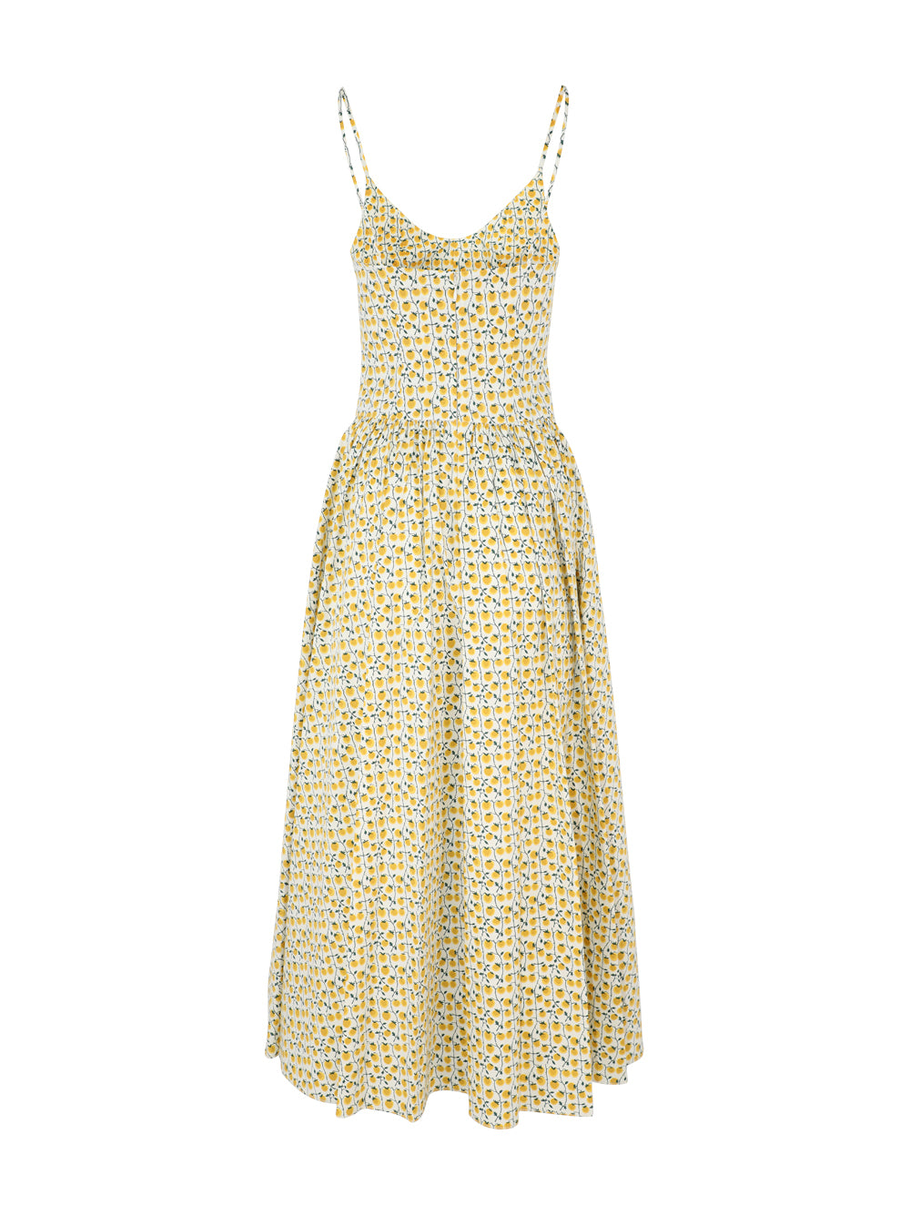 Staud Dena Dress in On the Vine Golden