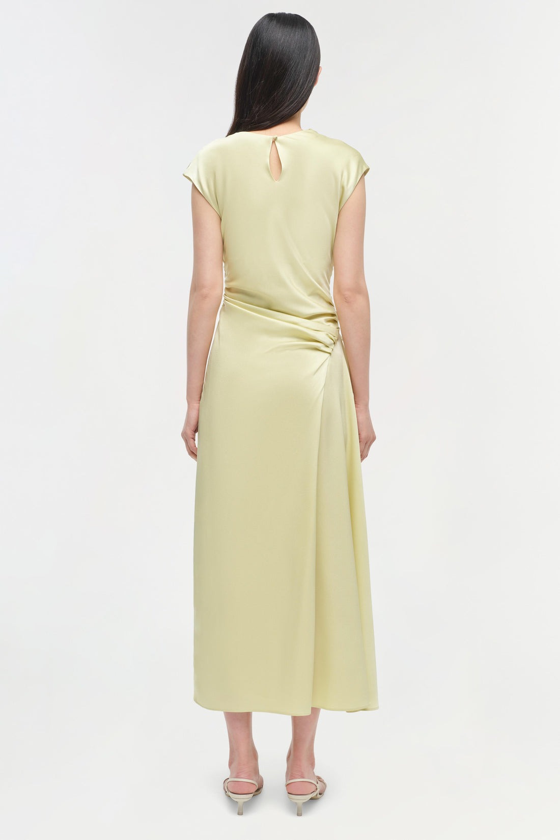 Simkhai Burke Sleeveless Draped Midi Dress in Sunglow