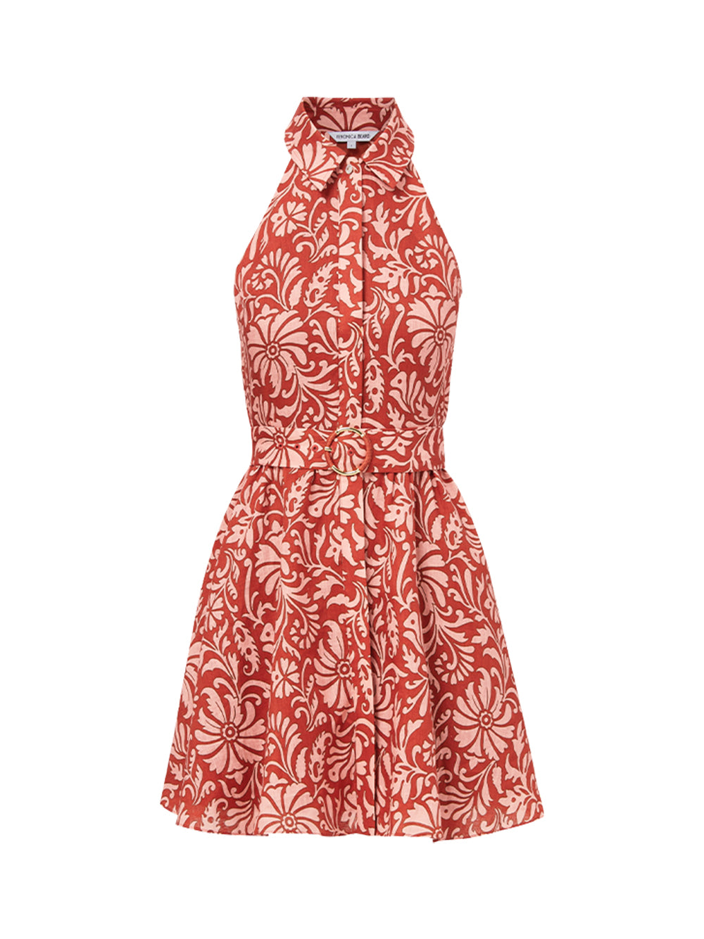 Veronica Beard Beau Dress in Dark Persimmon Flame/Rose Tan Veronica Beard Beau Dress in Dark Persimmon Flame/Rose Tan