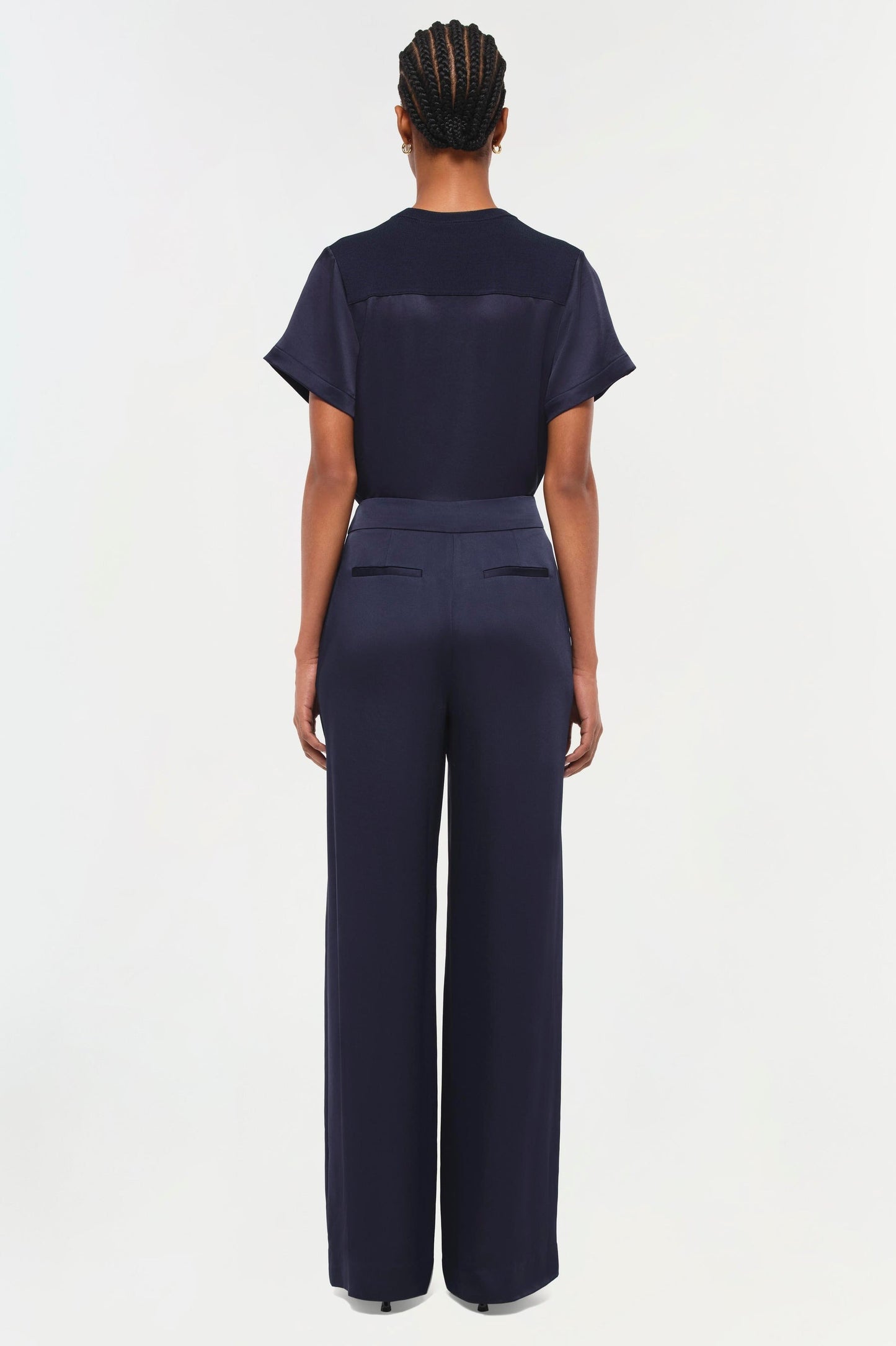 Simkhai Kyra Wide Leg Pant in Midnight
