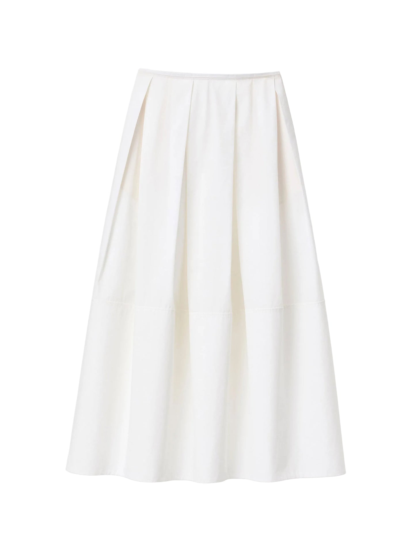 Ctn Poplin Midi Skirt
