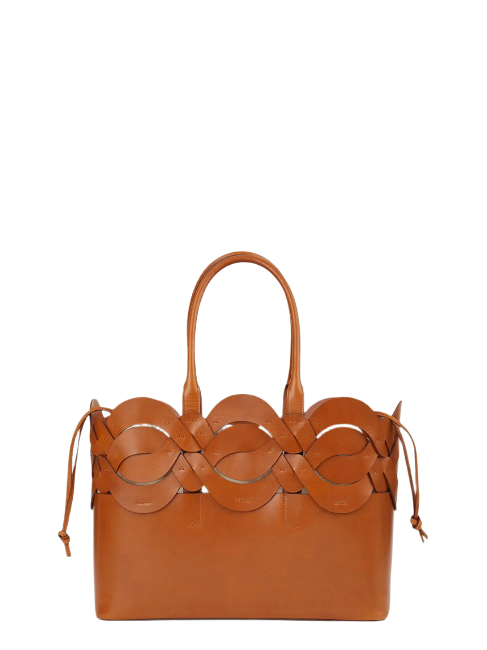 Lafayette 148 Italian Leather 8 Knot Tote in Copper