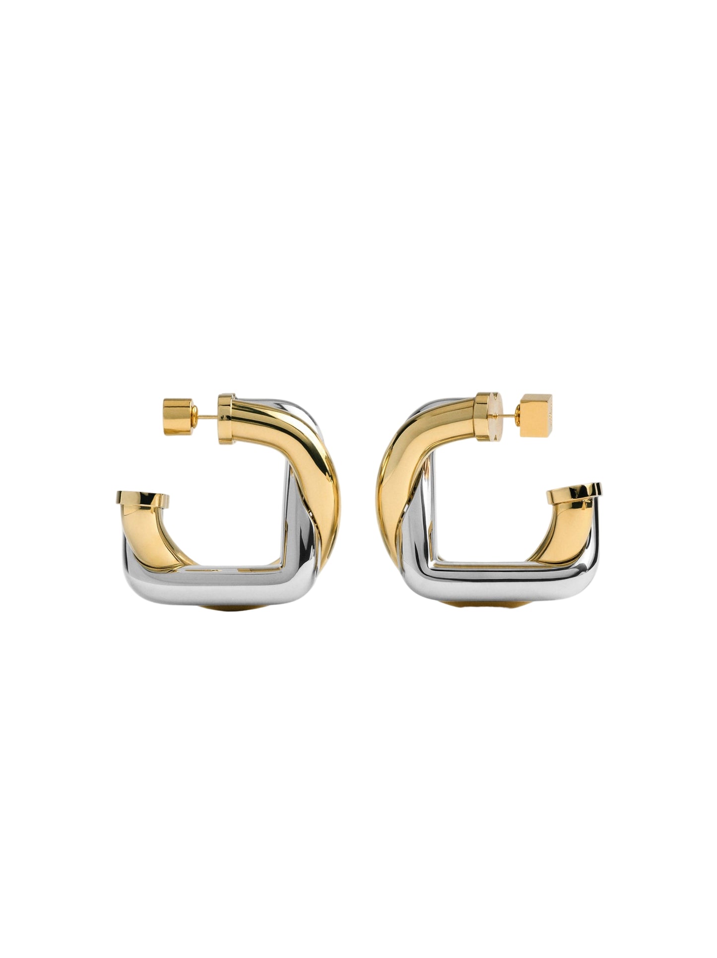 Jacquemus The Doppio Earrings in Gold/Silver