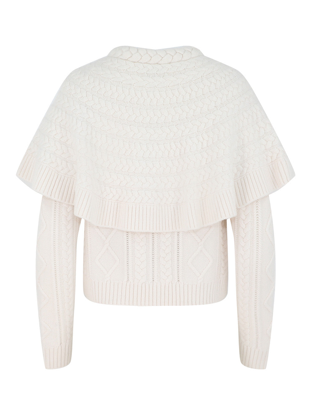 Sea Caleb Cable Knit Tie Front Cardigan in Ivory