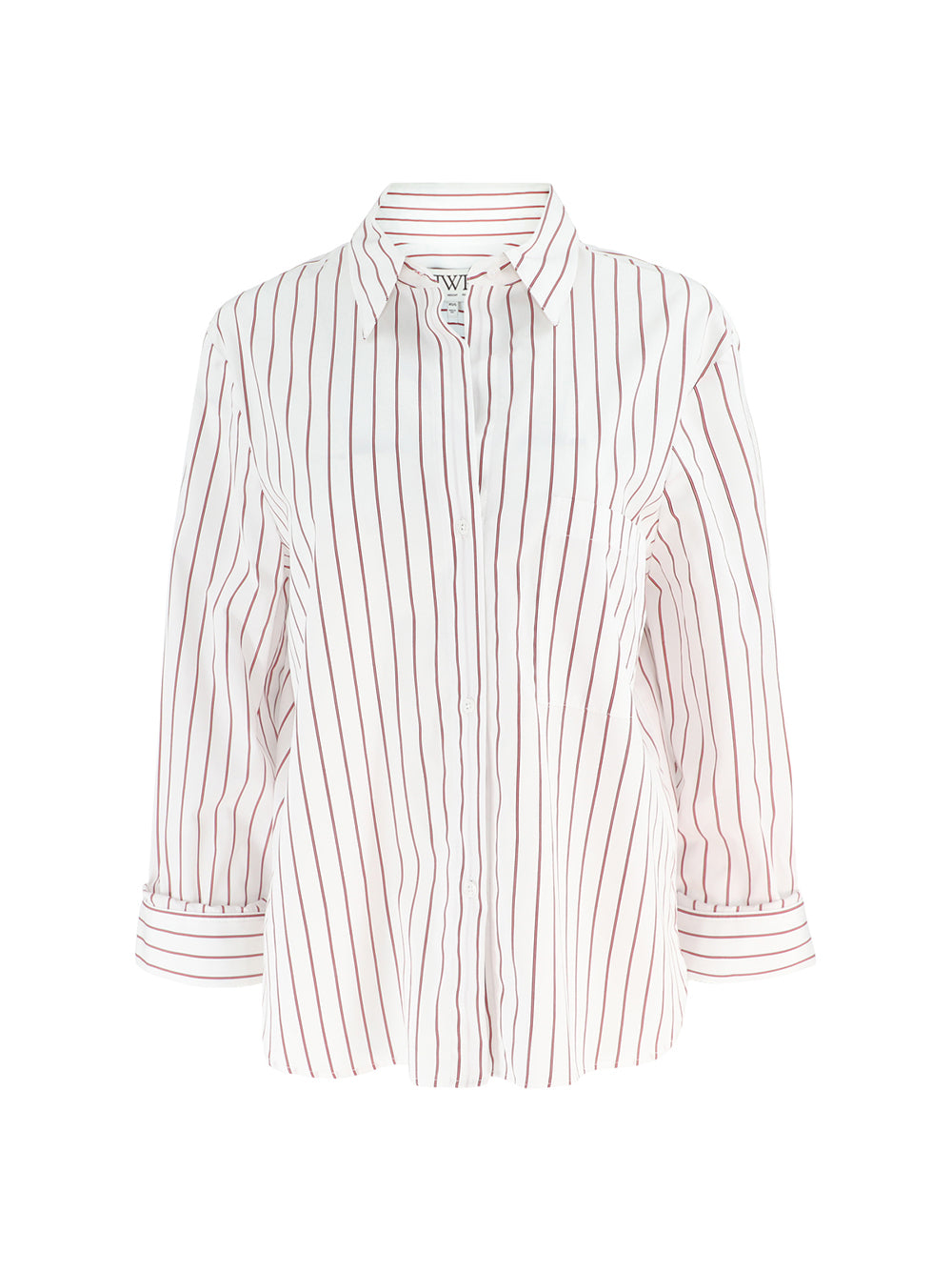 TWP Next Morning Shirt in White/Red