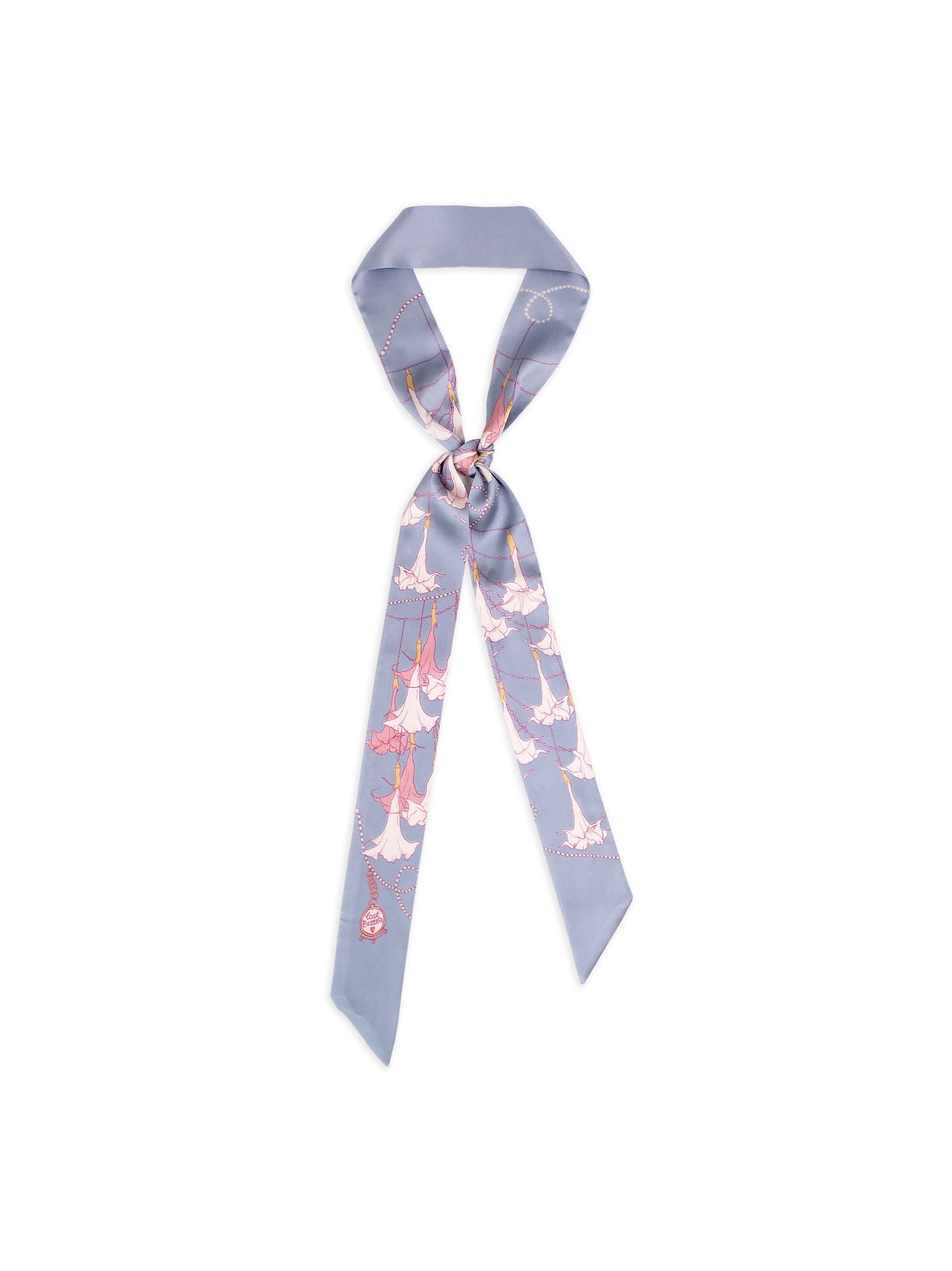 Lost Pattern Datura Silk Skinny Scarf