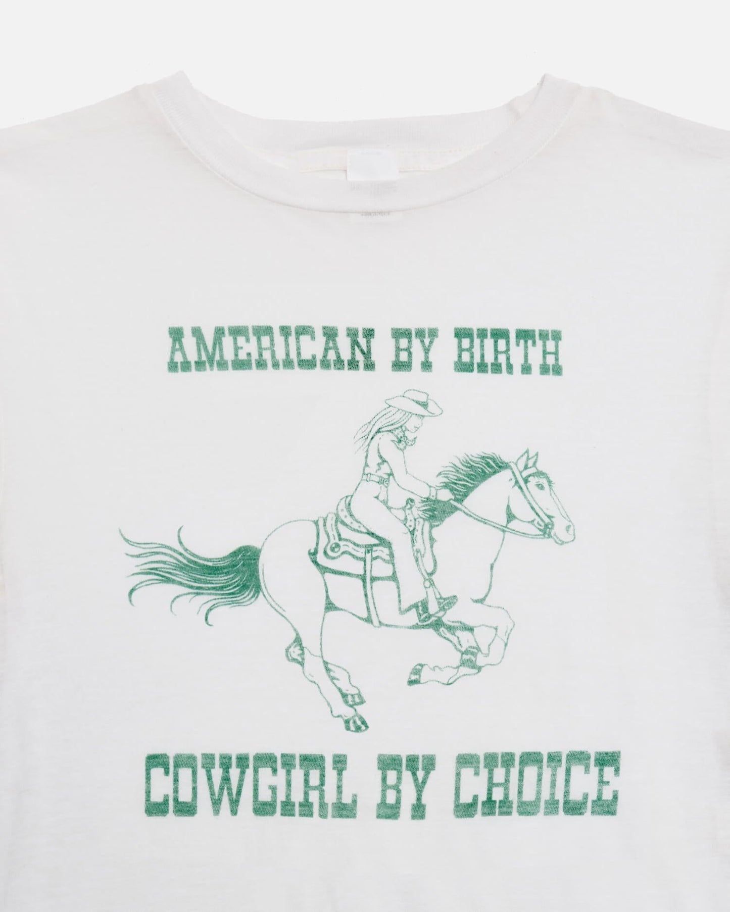Re/Done Classic Tee Cowgirl in Optic White