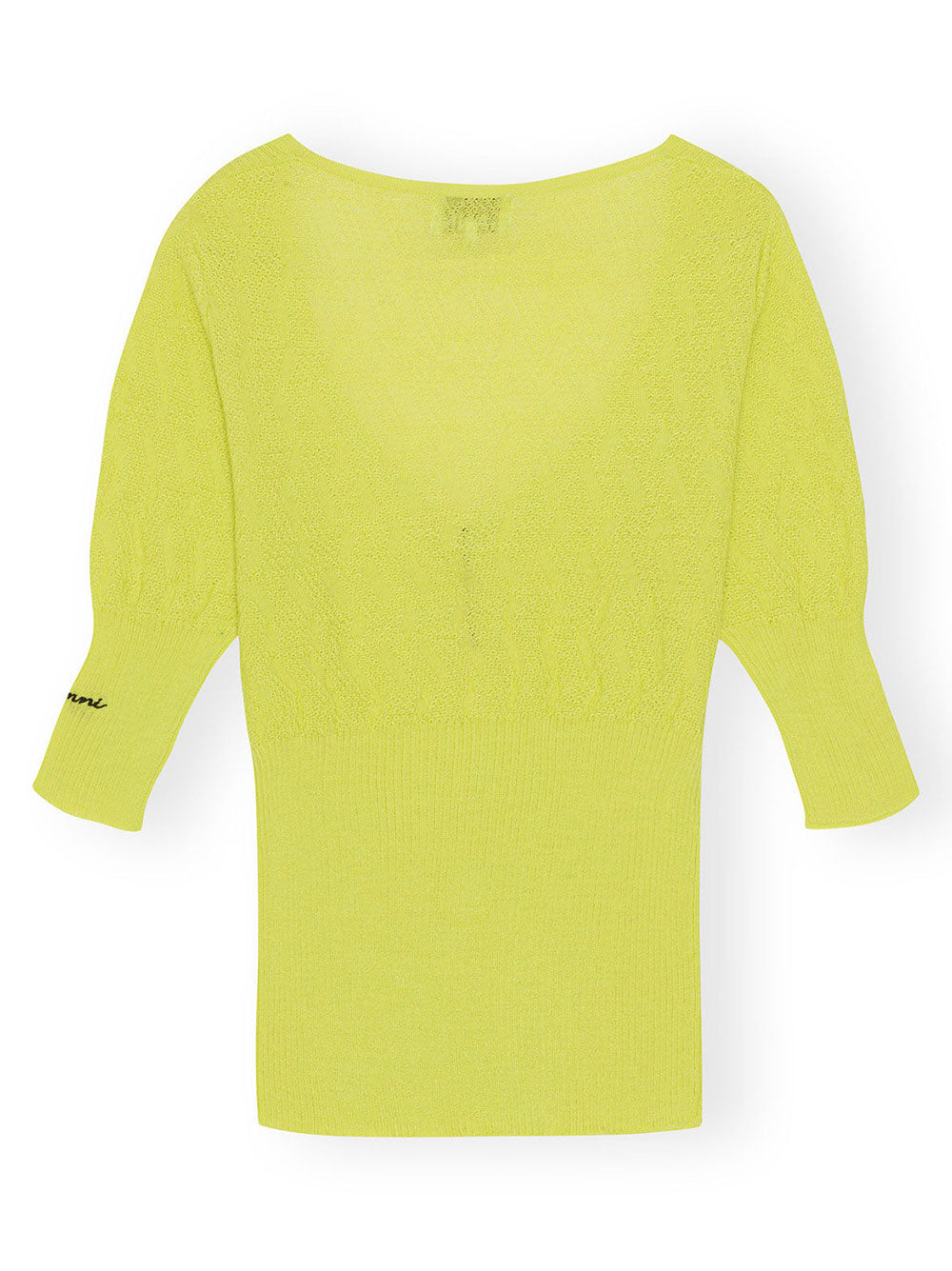 Ganni Merino Lace O-Neck Top