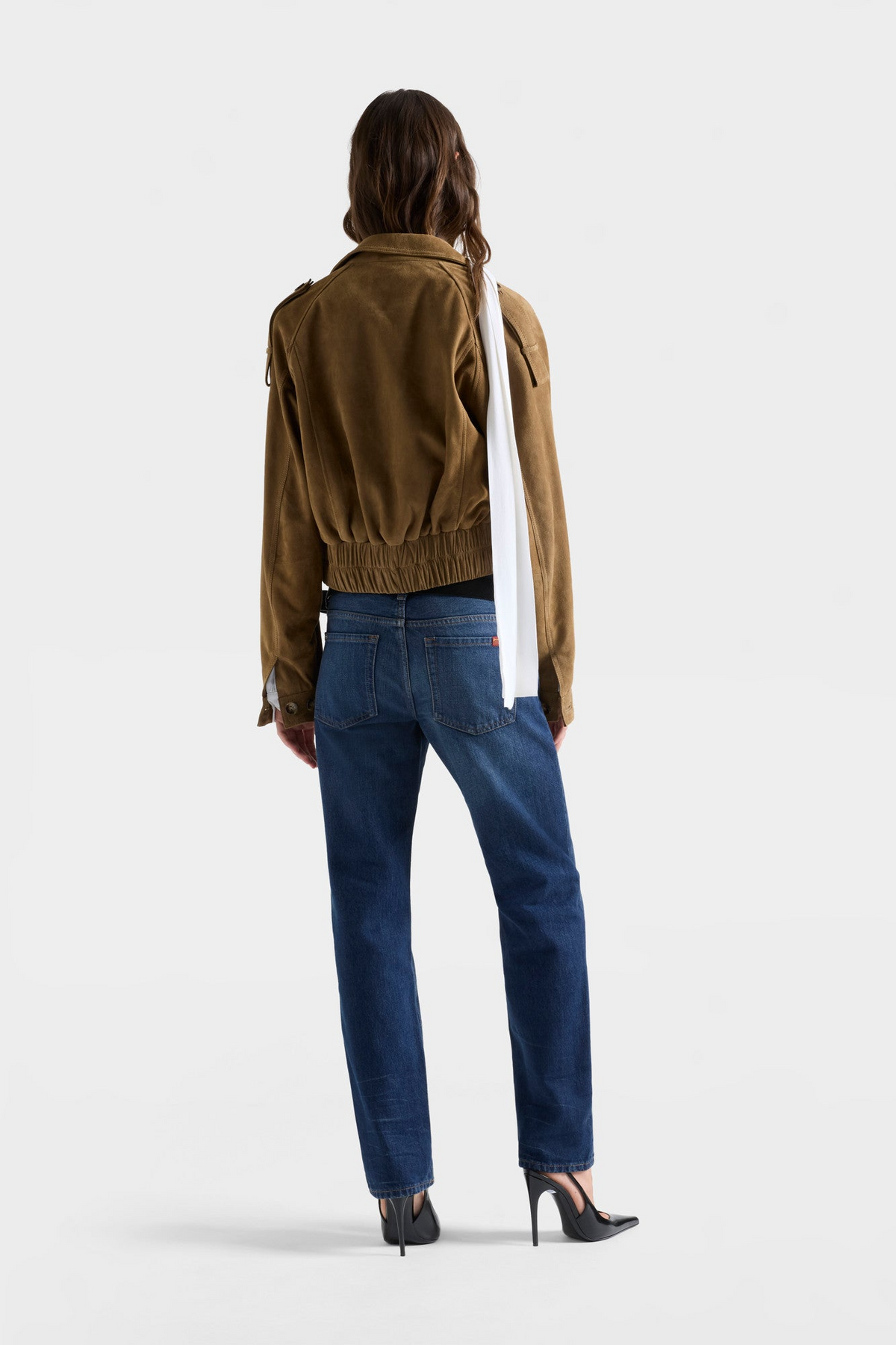 7 For All Mankind Low Cigarette Jeans in Denim Steel Mid