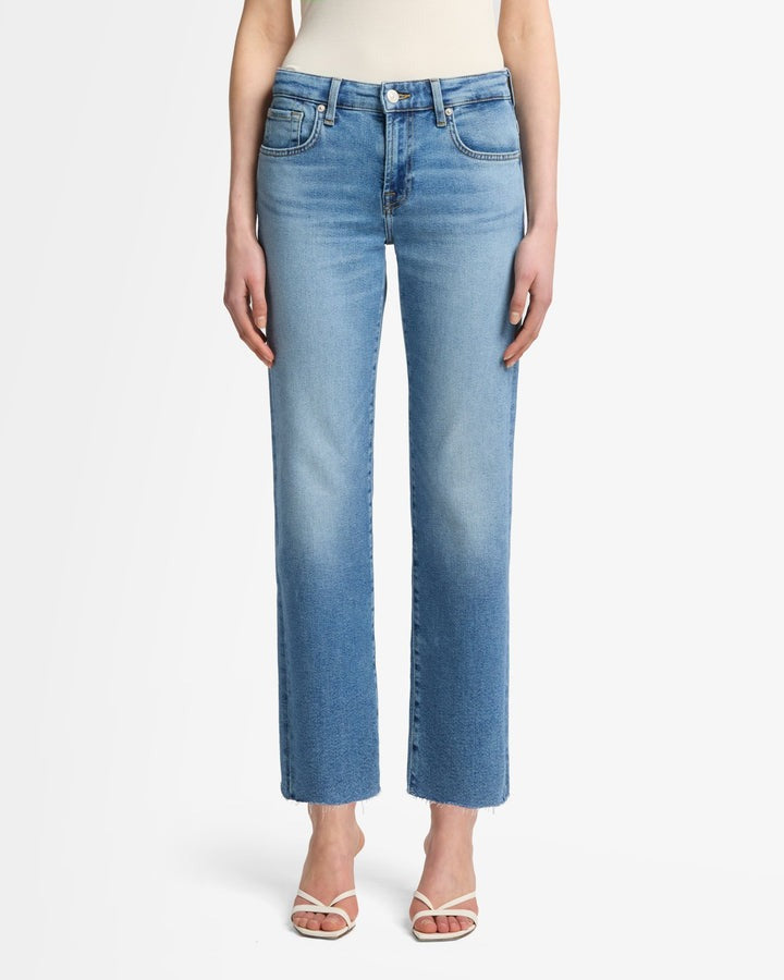 7 For All Mankind Calie Straight Ankle Jeans in Fancy